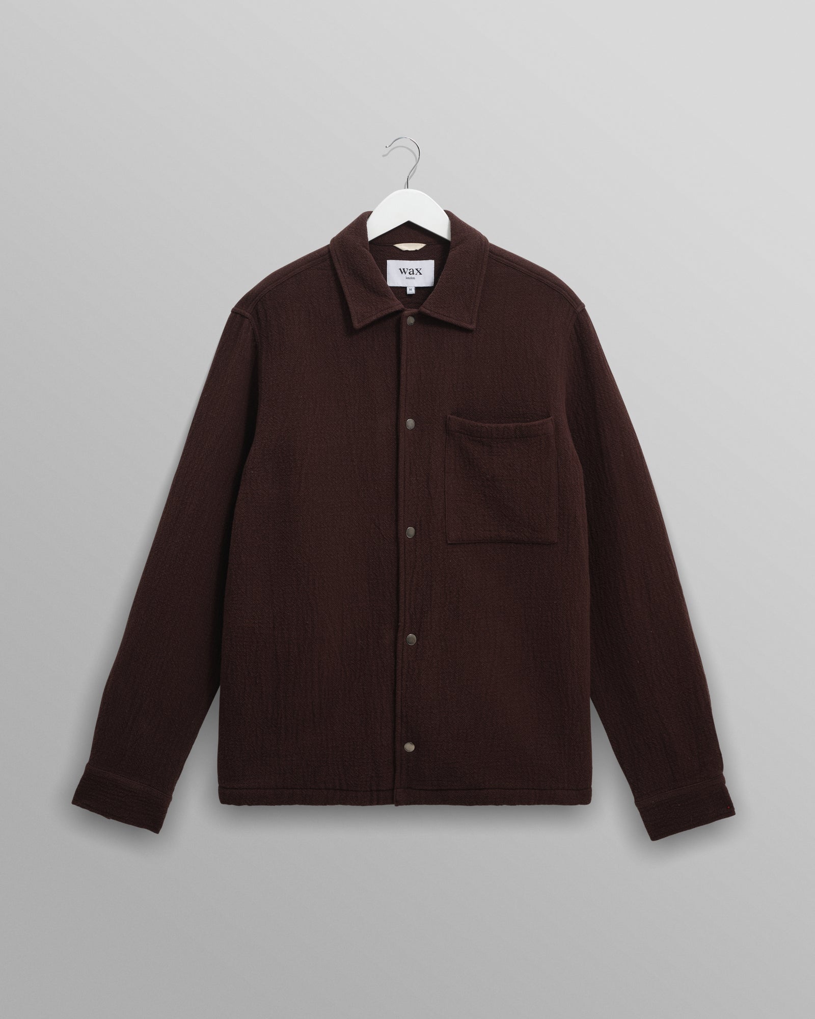 Romer Shirt - Heavy Crinkle Cotton Dark Brown