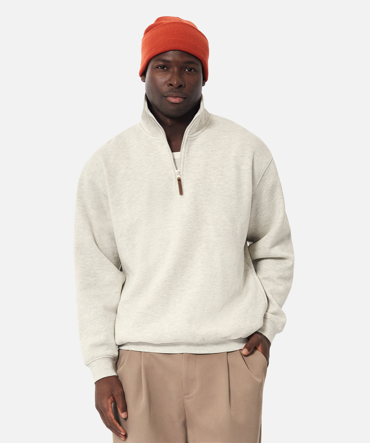 The Staunton Track Top Oatmeal Marl