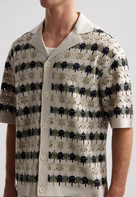 Lonell Knit Shirt Silver Birch