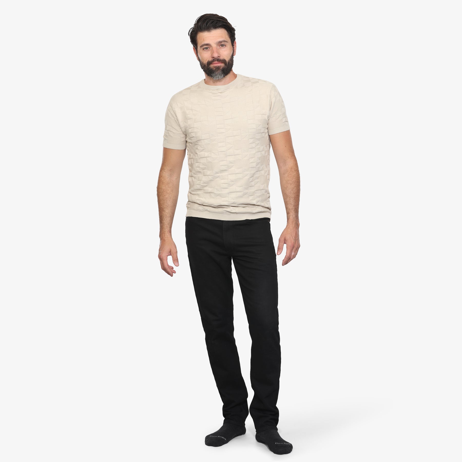 Textured Knit Sweater Tan