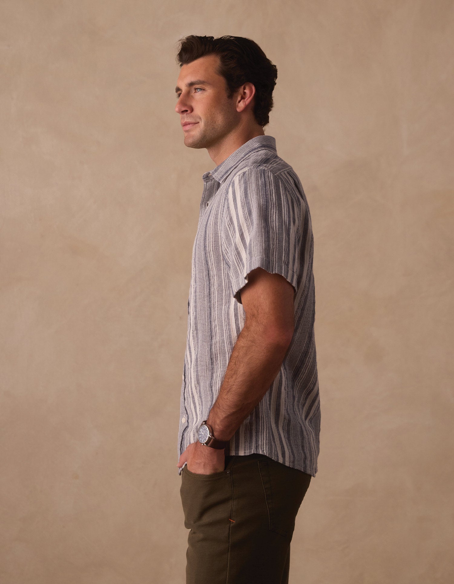 Freshwater Stripe Everyday Shirt Positano