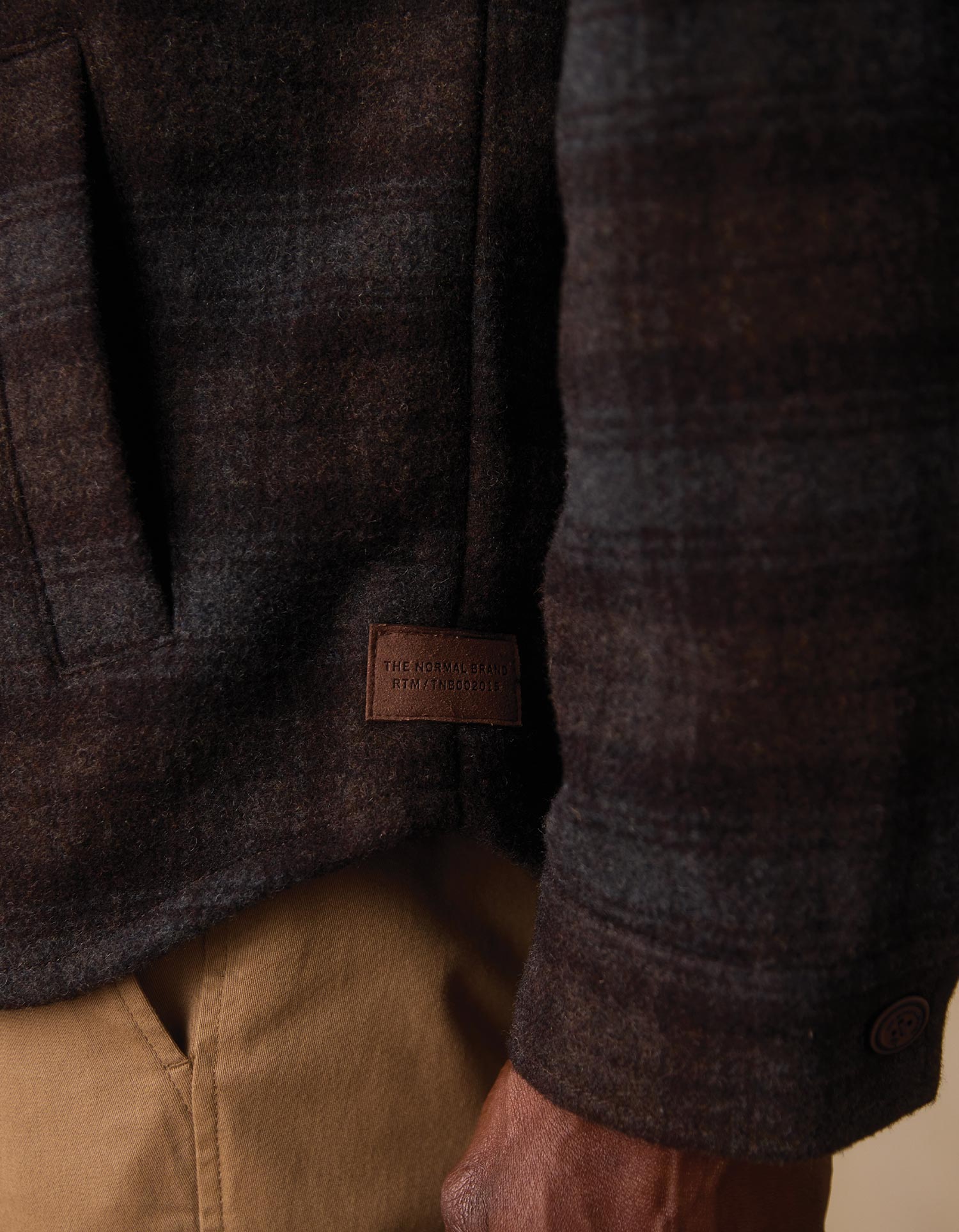 Brightside Flannel-Lined Workwear Jacket Brown Plaid