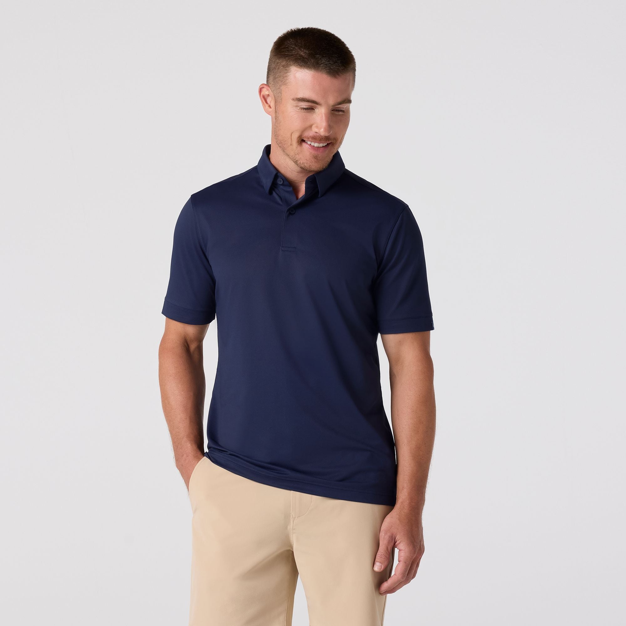 Halyard Short Sleeve Polo Navy