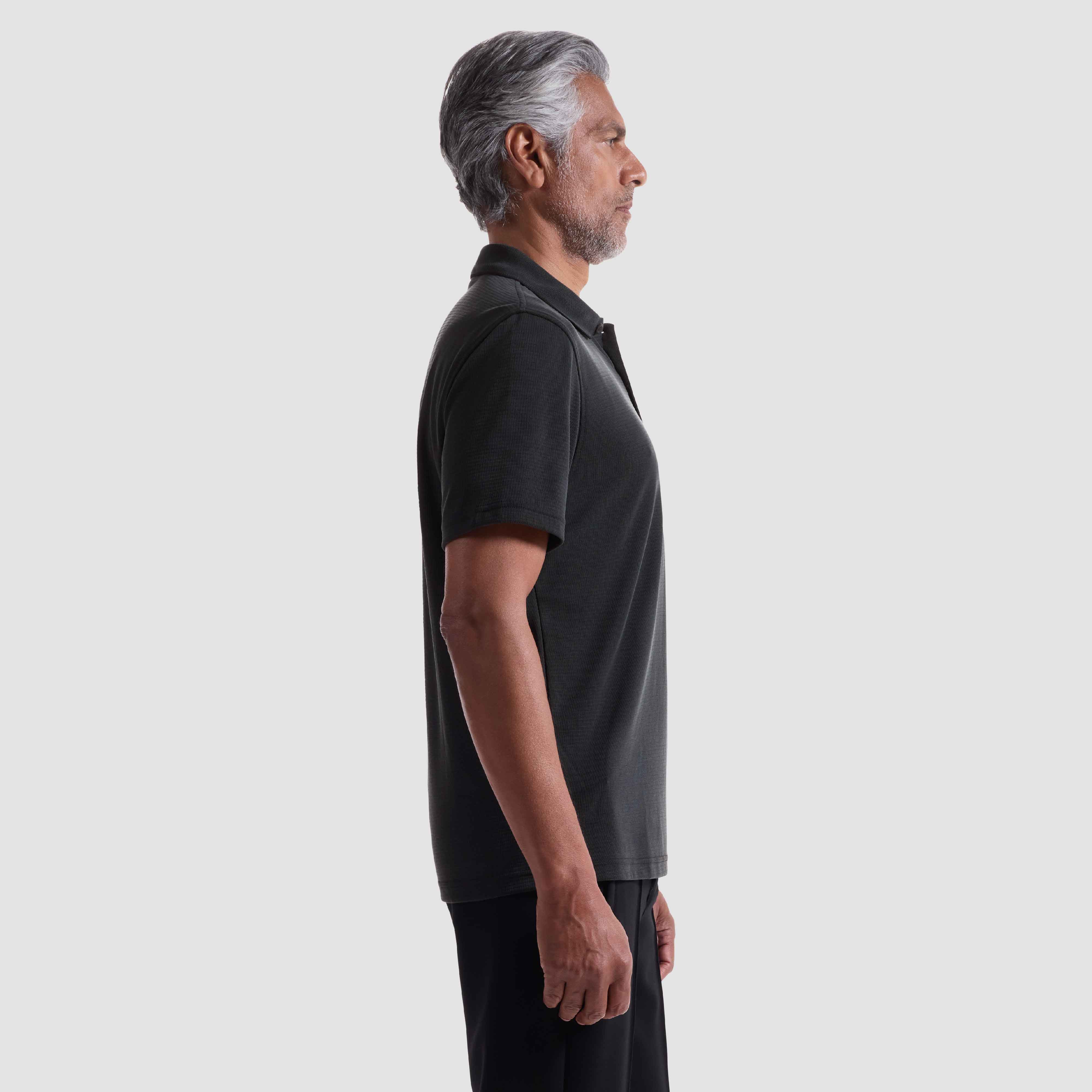 Oscar Ottoman Polo Shirt Black