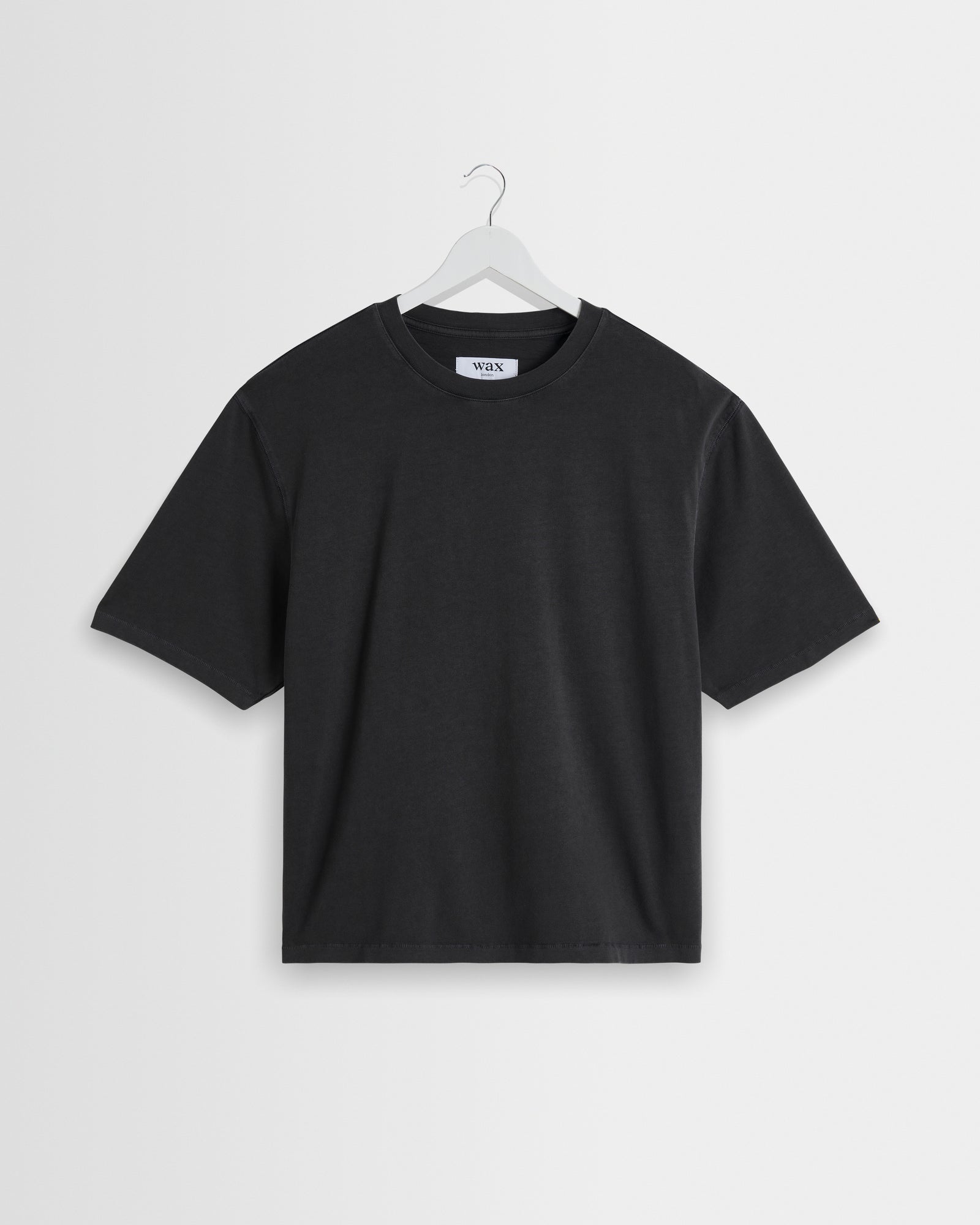 Mark Crop Tee in Compact Cotton Washed Black
