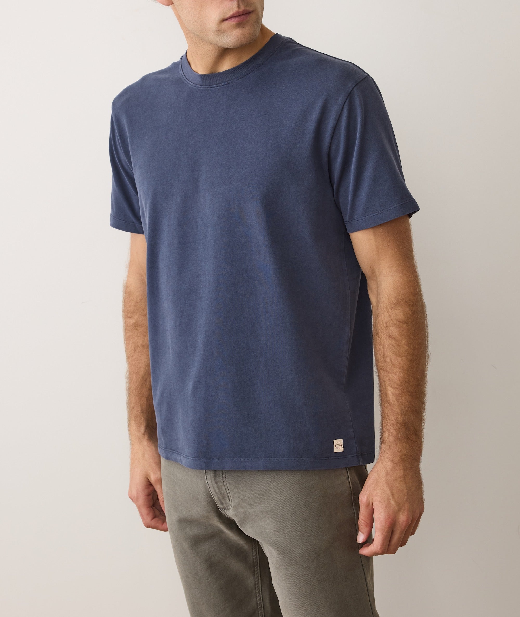 Relaxed Cloud 9 Sueded Jersey Tee Mood Indigo