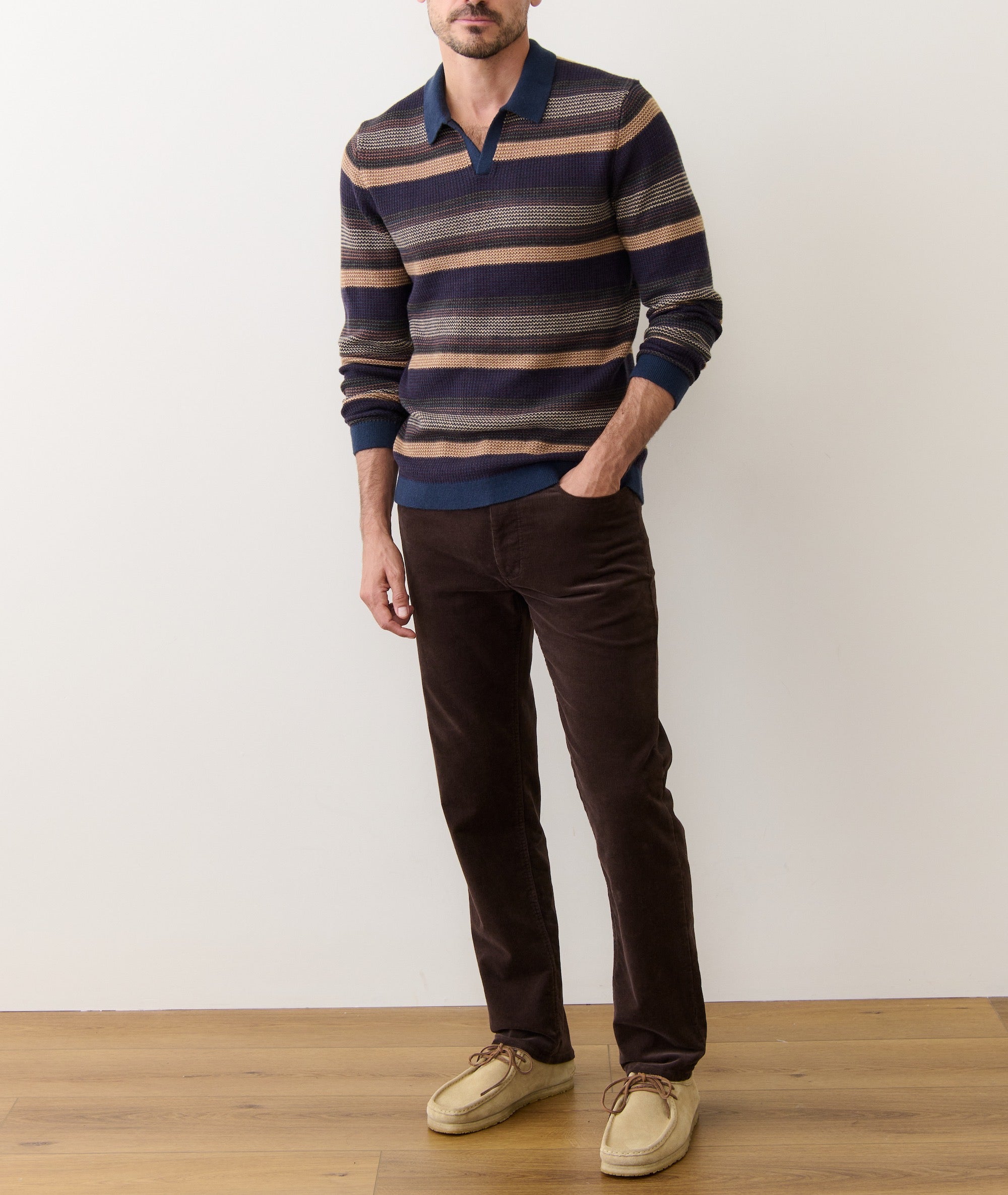 Liam Sweater Polo Warm Multi Stripe