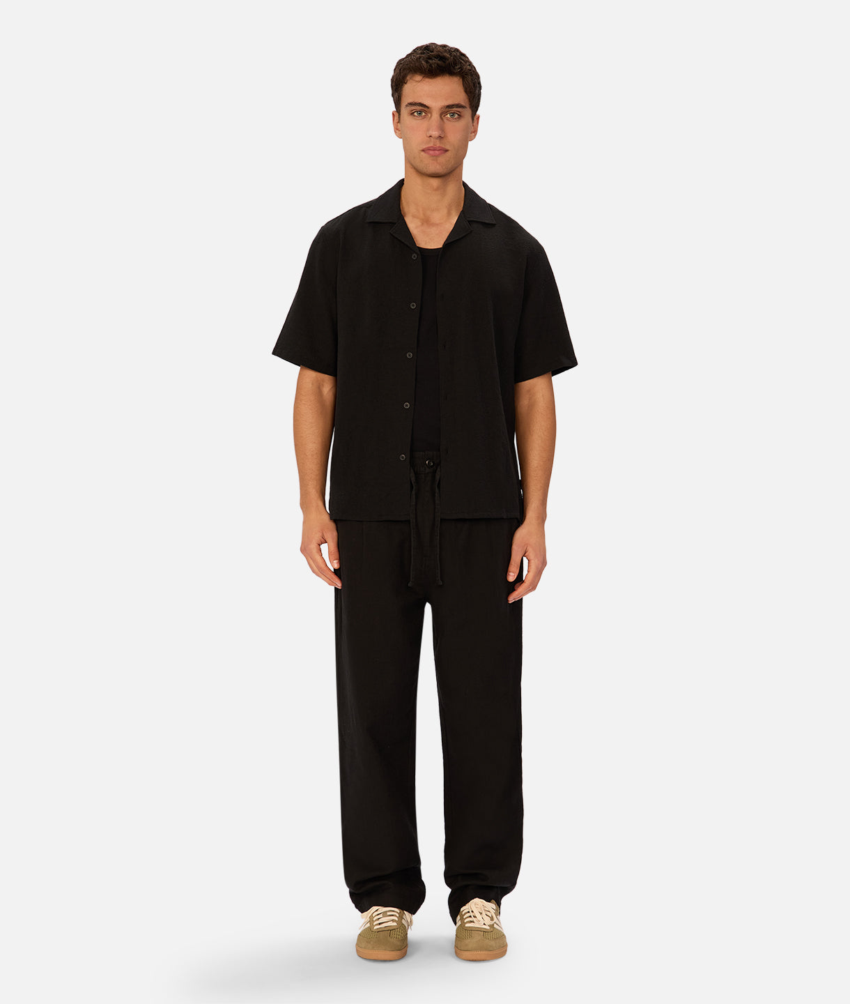The Marbella Short Sleeve Shirt Black