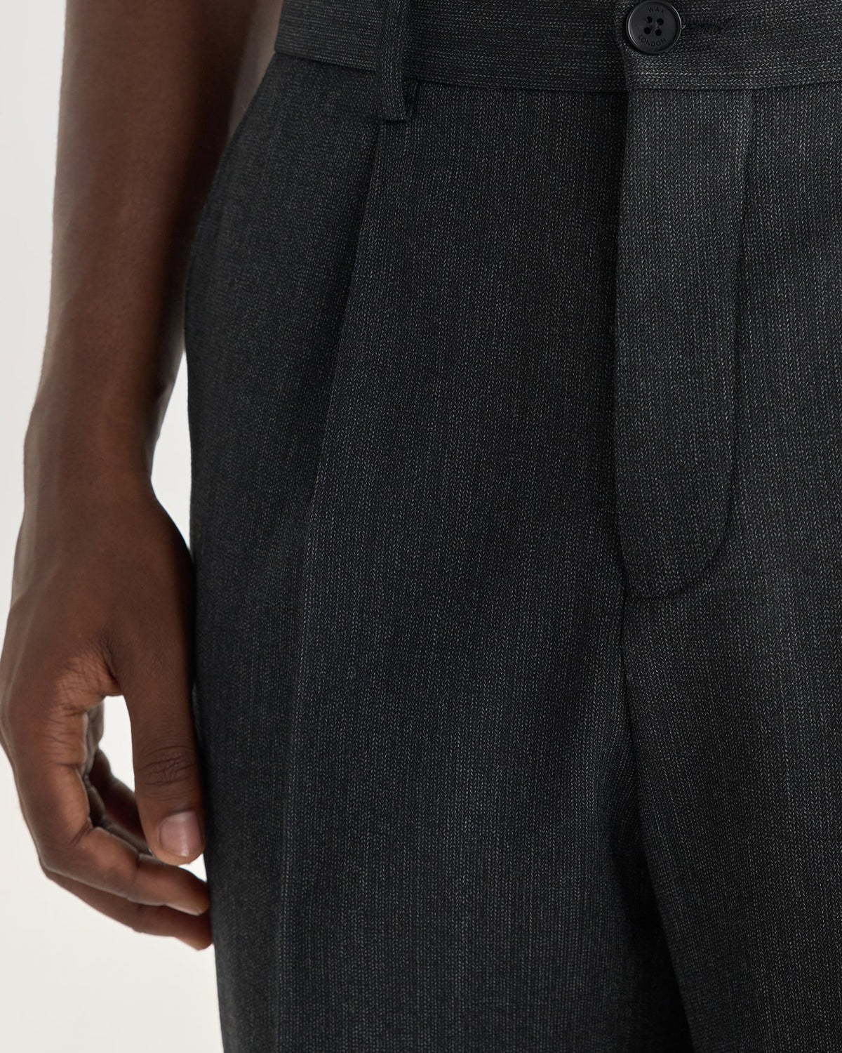 Aubyn Trouser Wool Blend Two Tone Charcoal