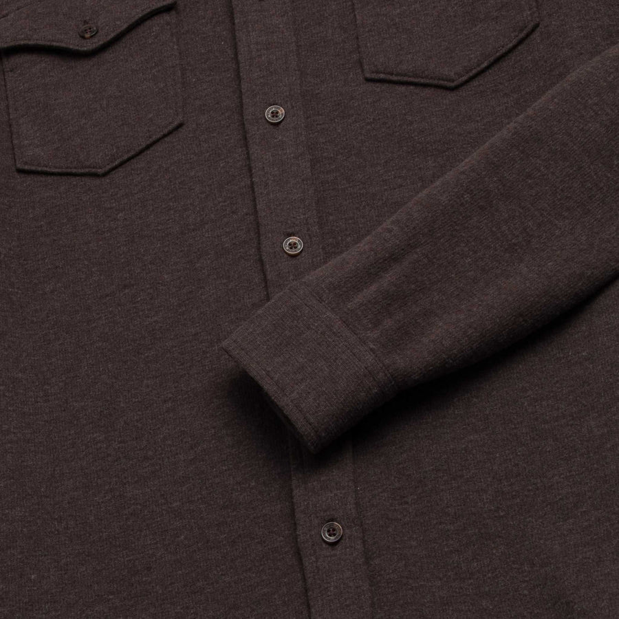 Rex Soft Rib 2-Patch Pocket Shirt Brown Heather