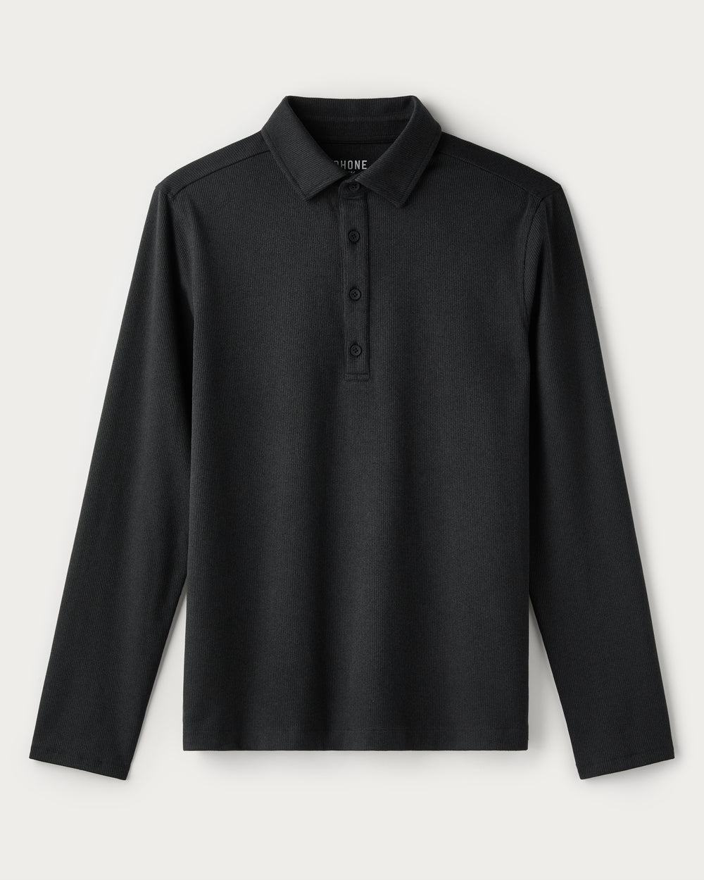 WFH Rib Midweight Polo Black