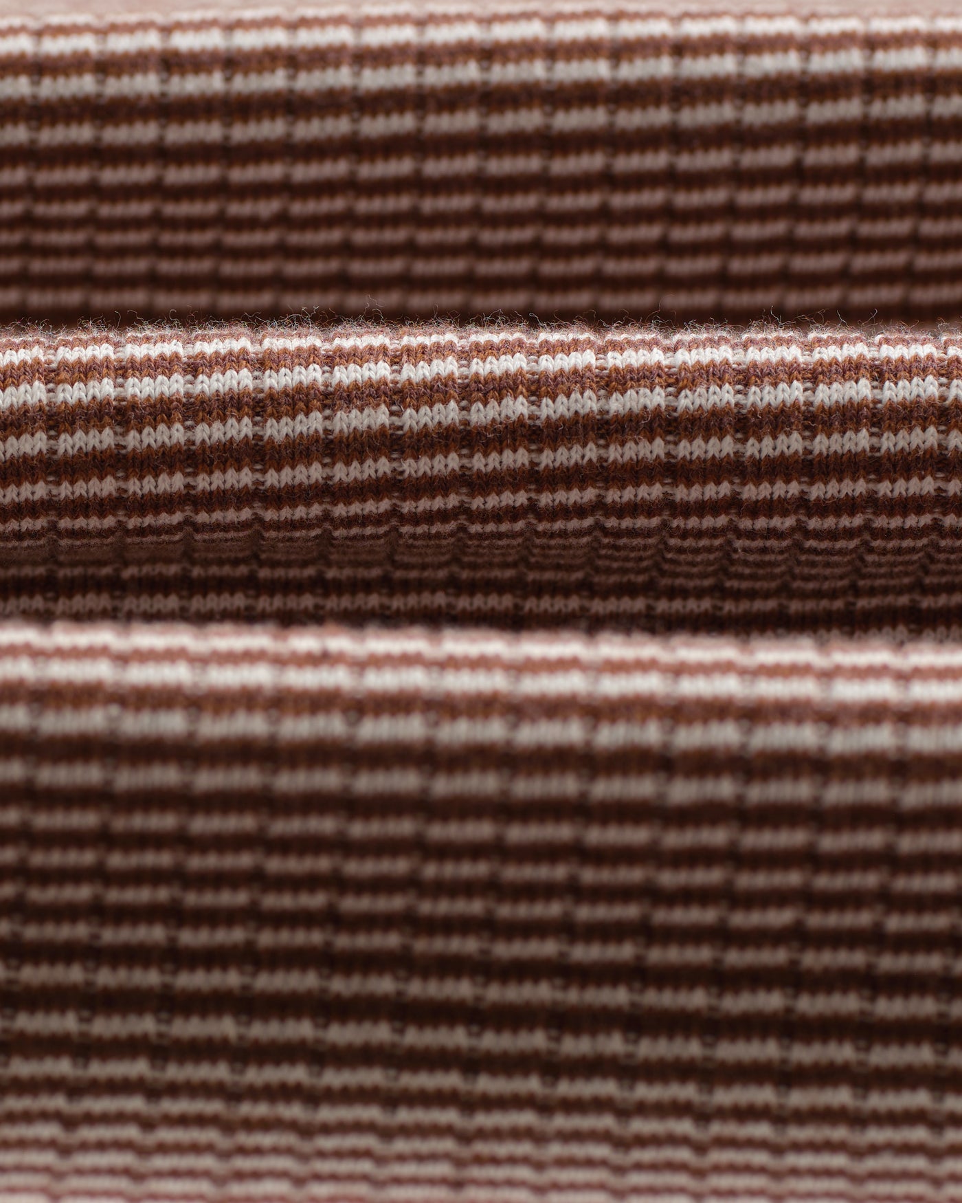 Montague Mini Stripe Ribbed Vest Brown/Ecru