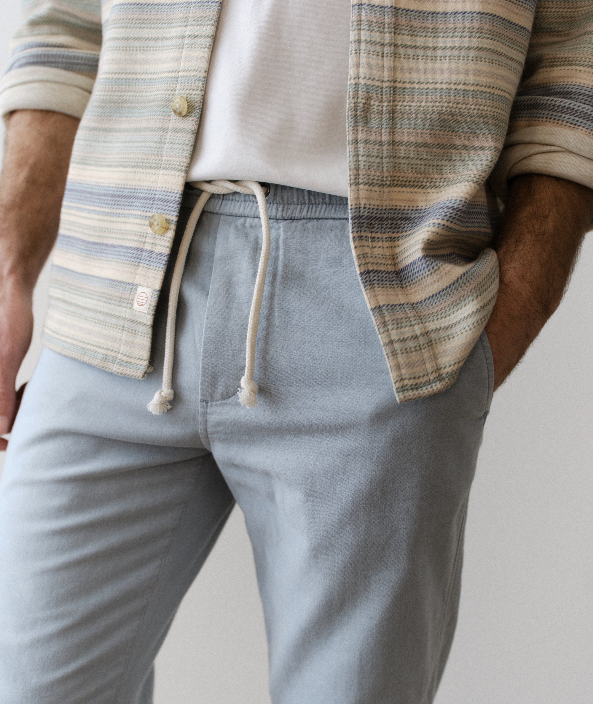 Saturday Slim Straight Stretch Beach Pant Light Blue