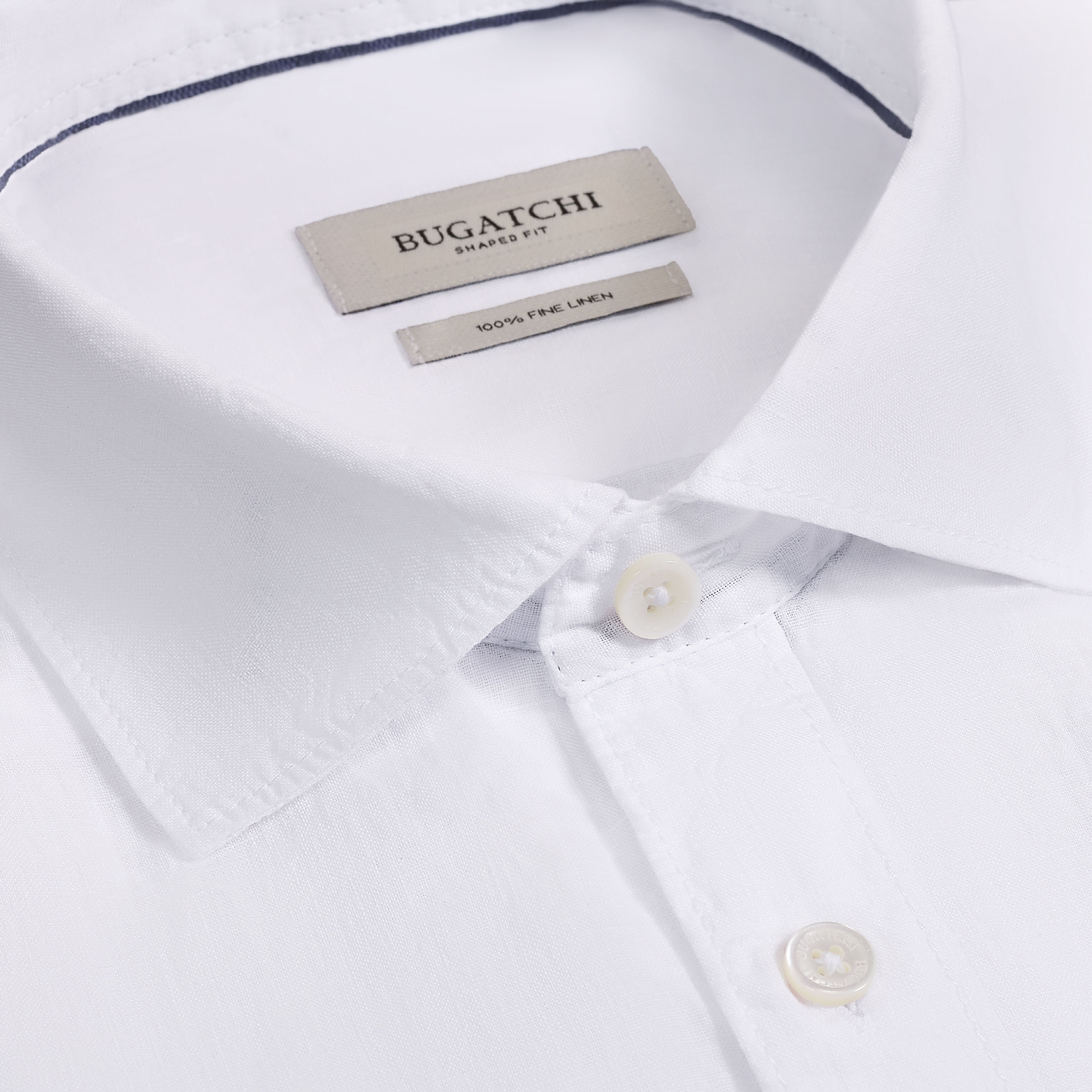 Axel Linen Long Sleeve Shirt White