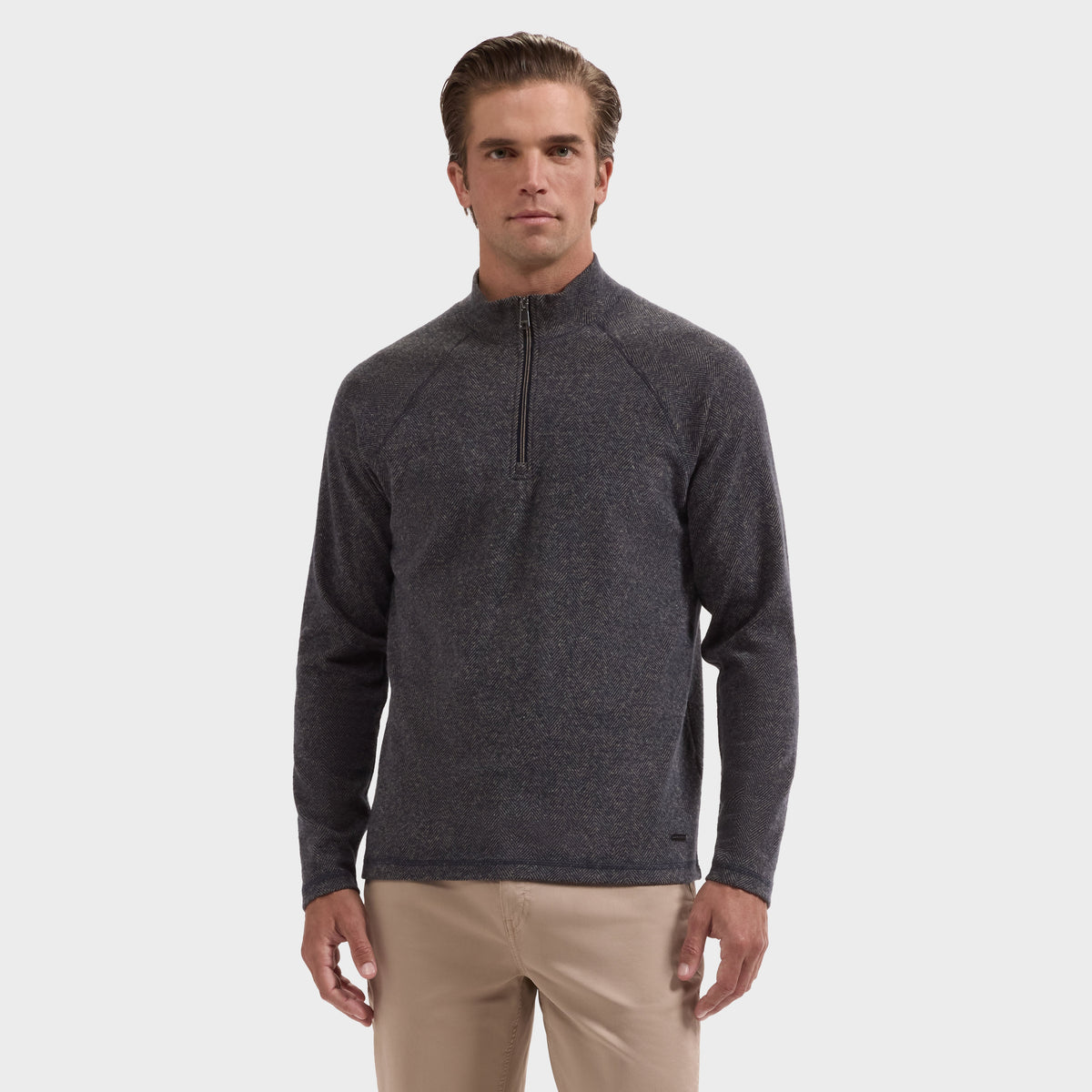 Knit Quarter Zip Sweater Navy