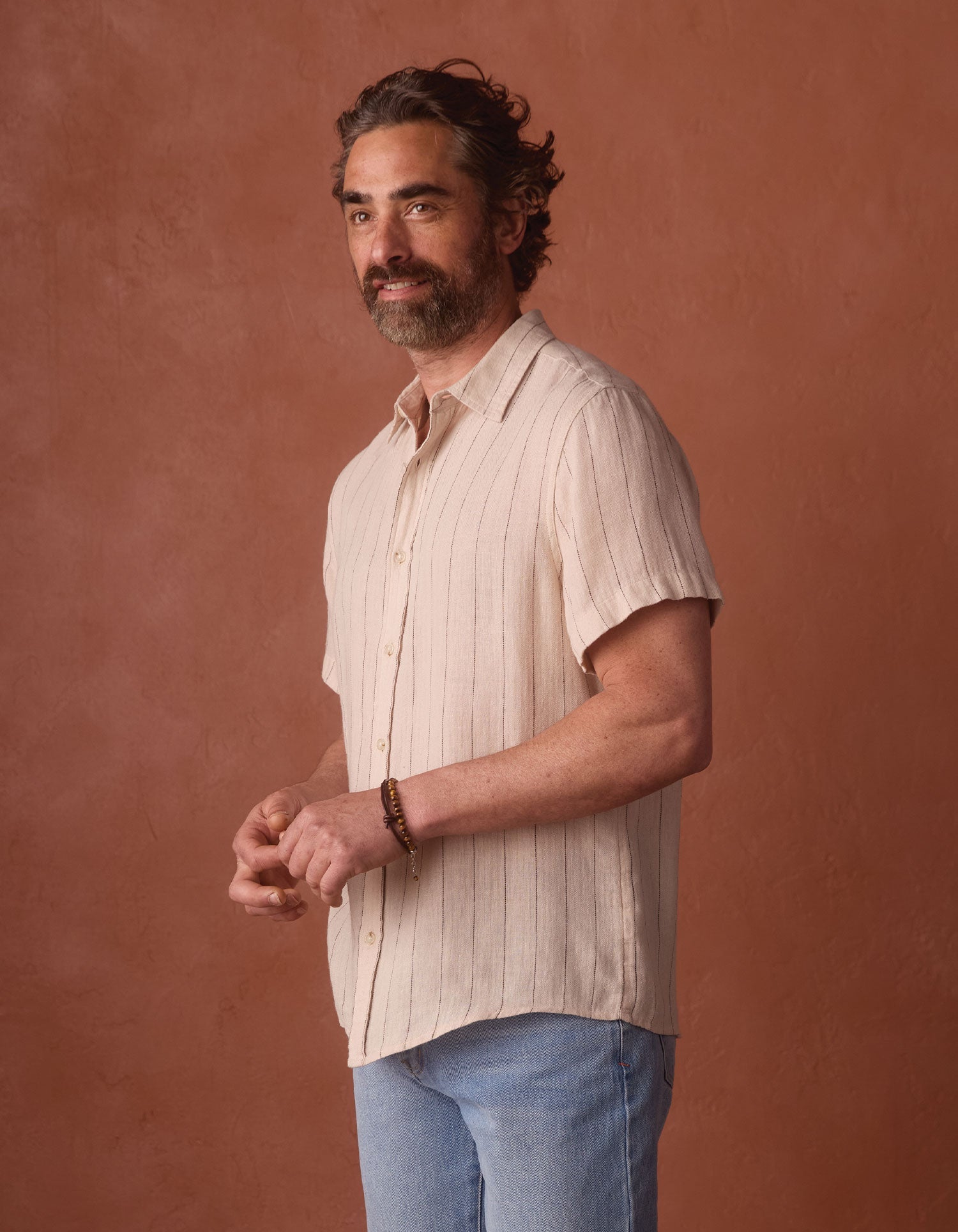 Freshwater Stripe Everyday Shirt Barolo