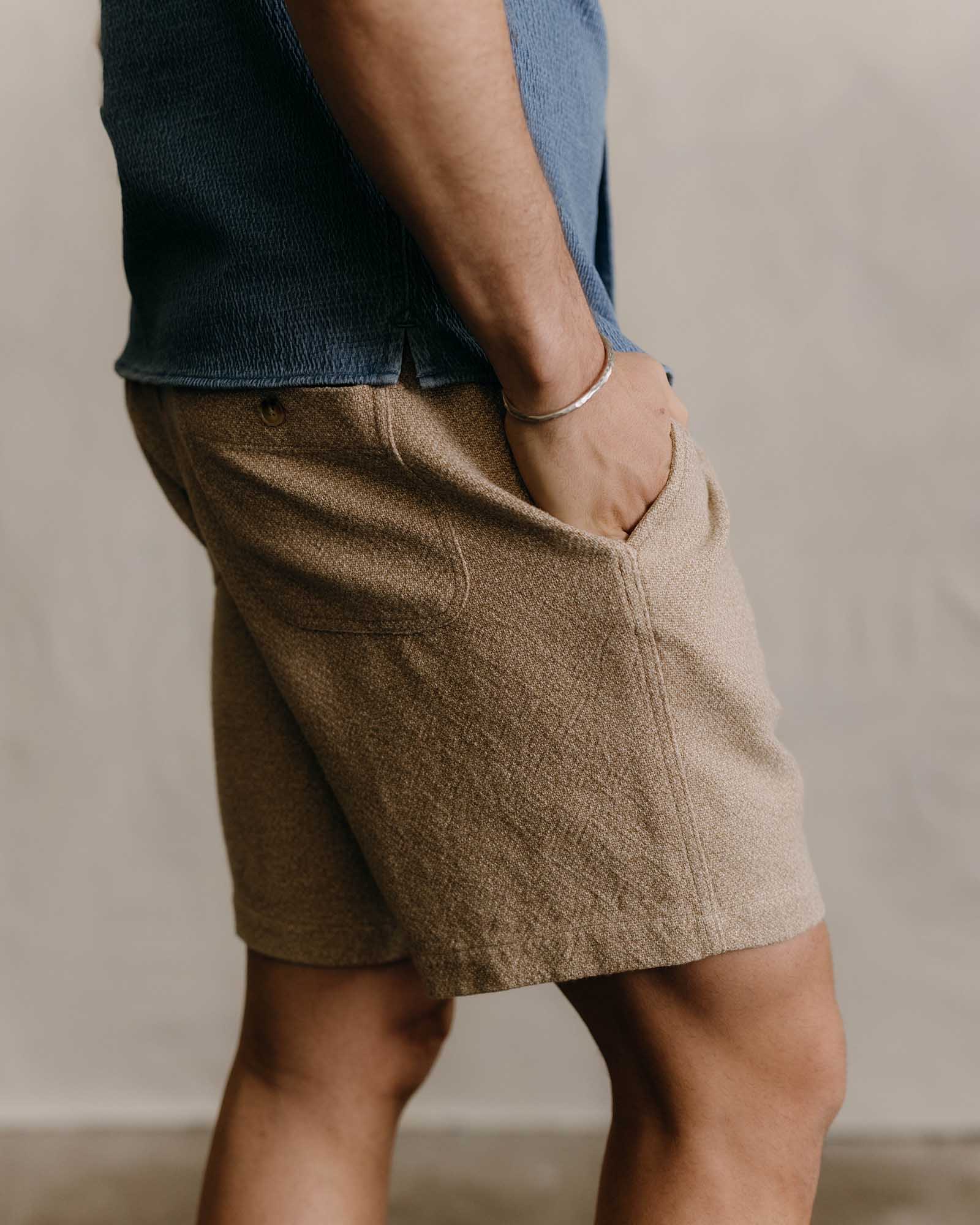 The Apres Short Oat Linen Tweed