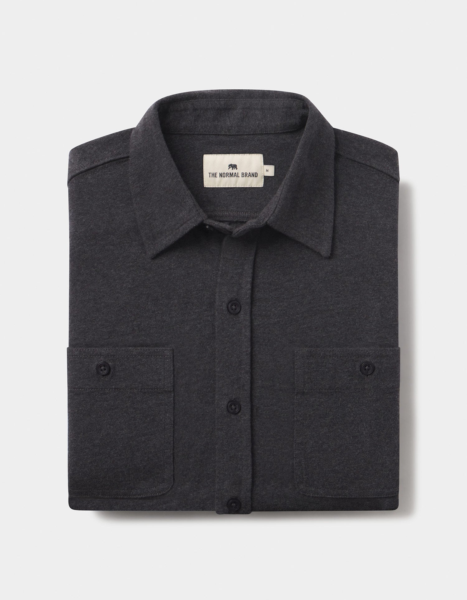 Lennox Jersey Button Up Charcoal Heather