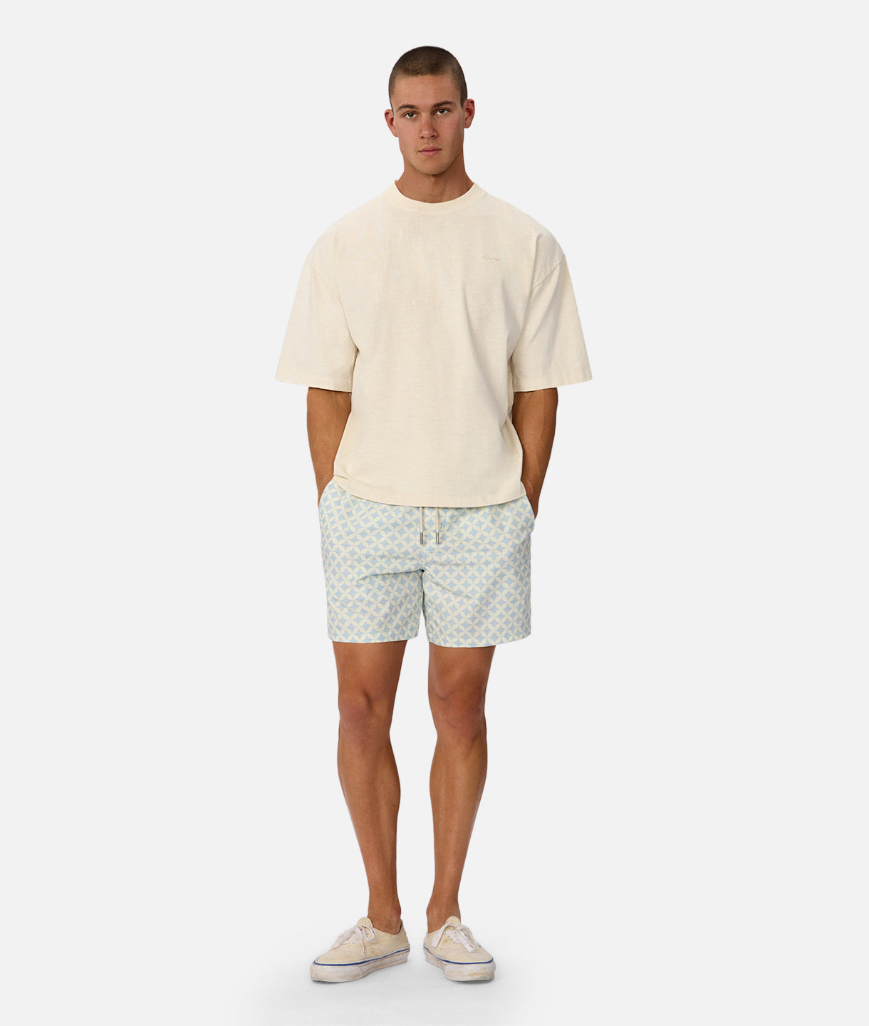 The Caletta Swim Short Blue/Vanilla