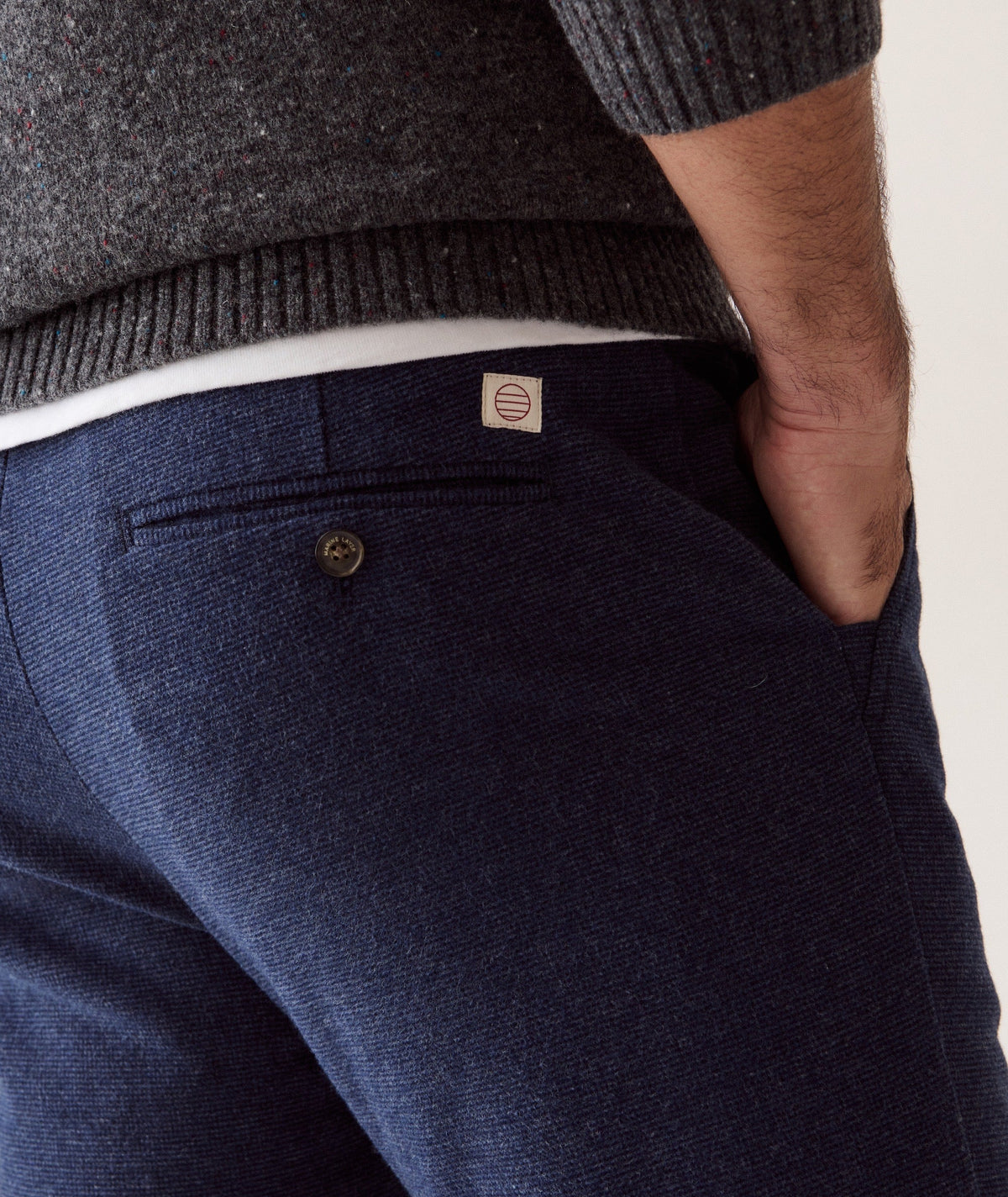 Saturday Houndstooth Chino - Slim Straight Navy