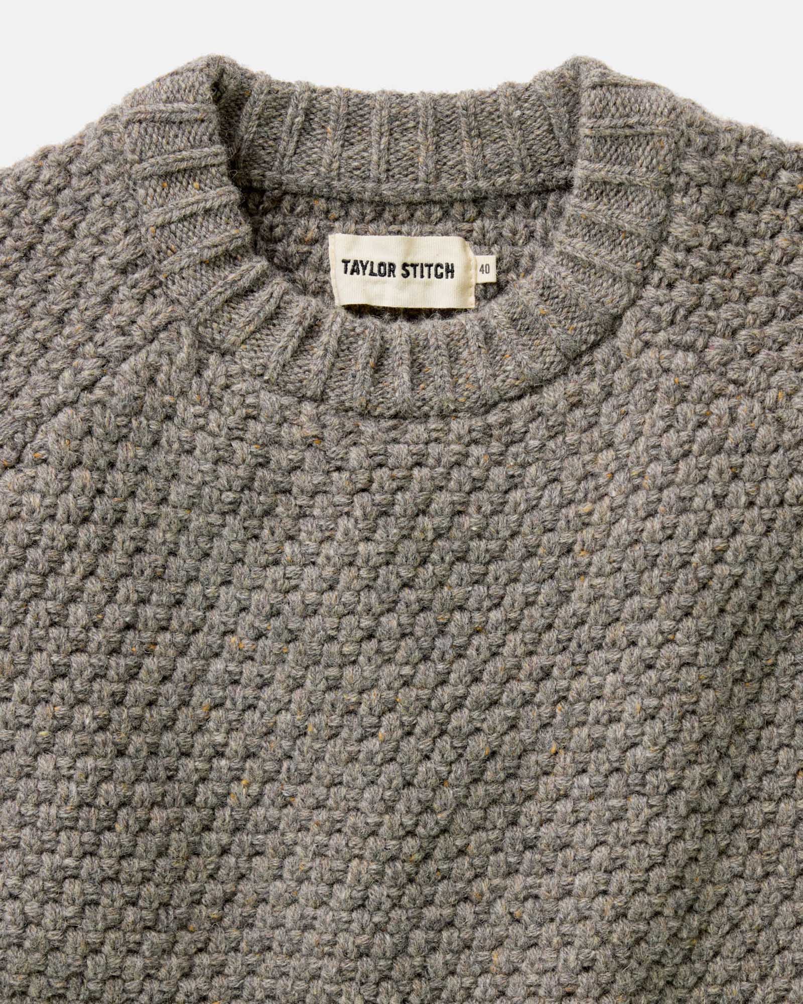 The Fisherman Sweater in Merino Taupe