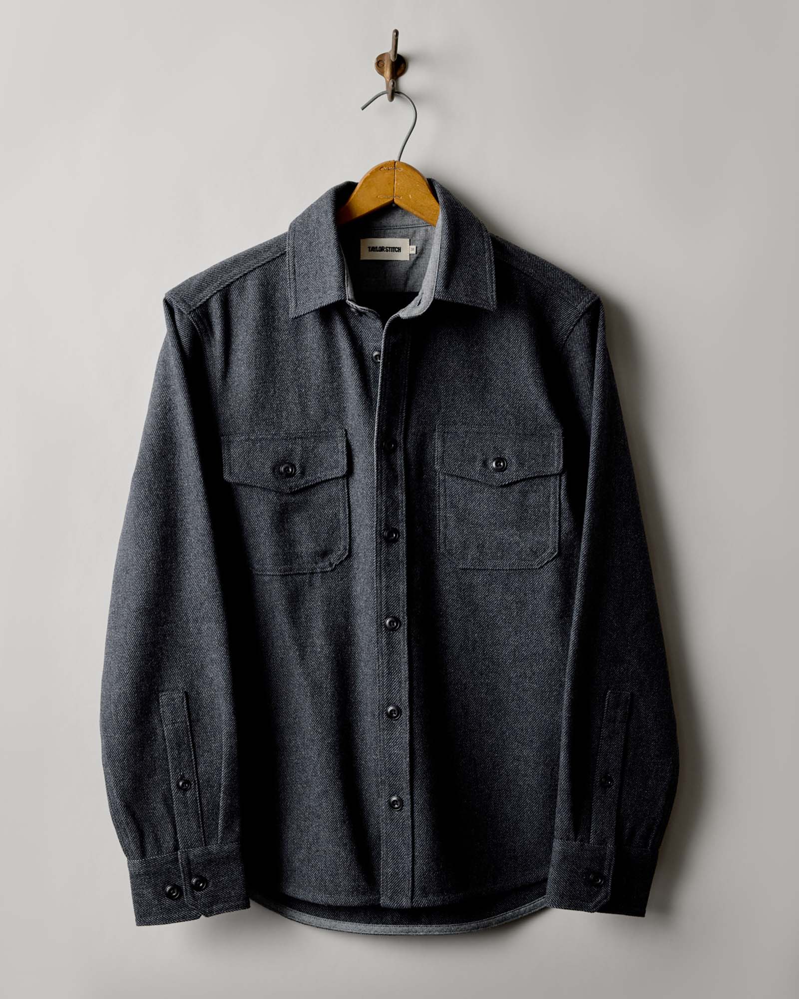 The CPO Shirt in Twill Slate Heather