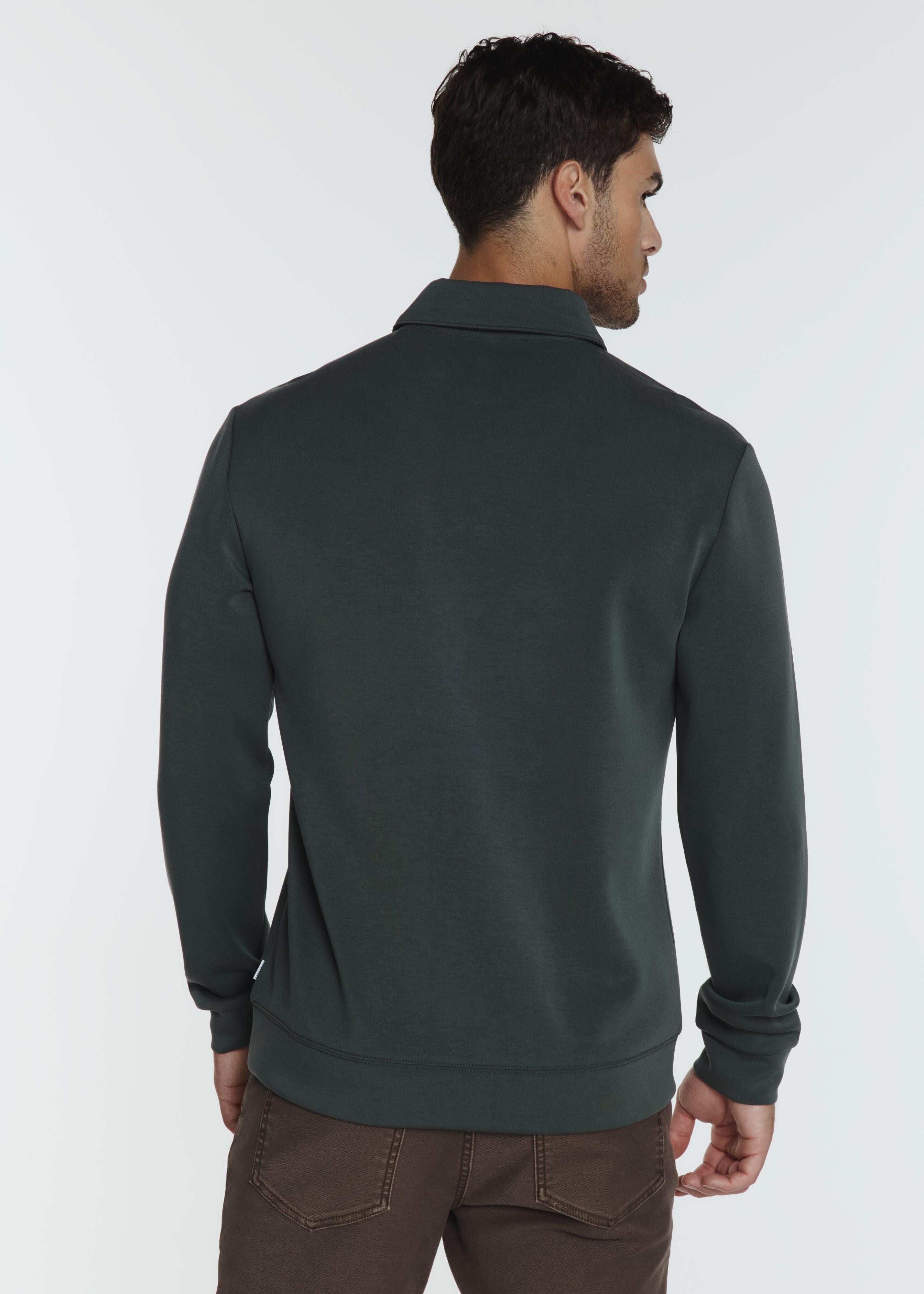 Rev Long Sleeve Polo Basil