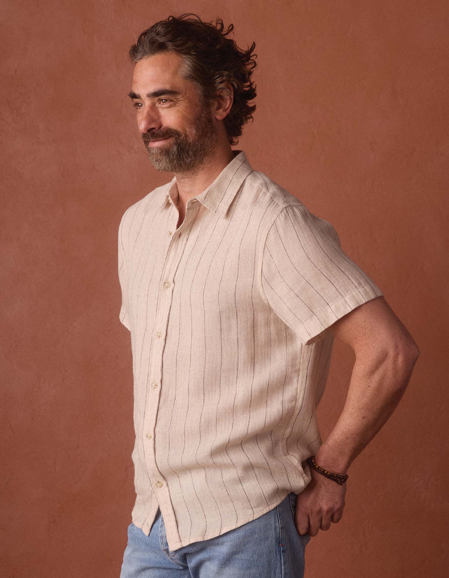 Freshwater Stripe Everyday Shirt Barolo