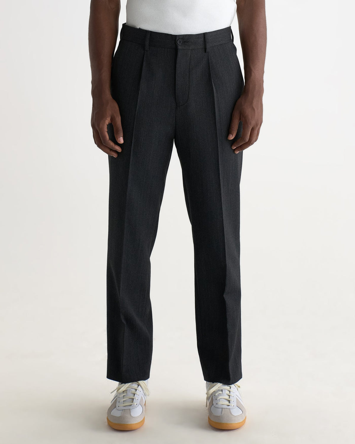 Aubyn Trouser Wool Blend Two Tone Charcoal
