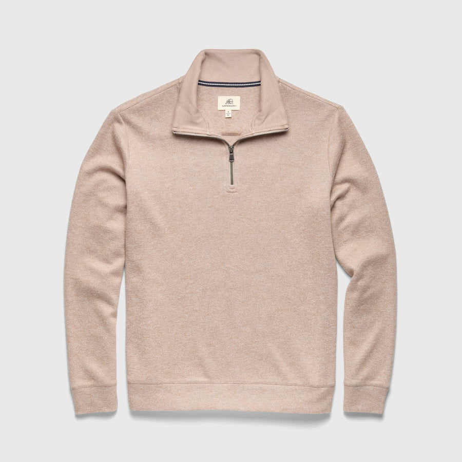 Bobby Cashmist 1/4 Zip Fleece Pullover Camel Heather