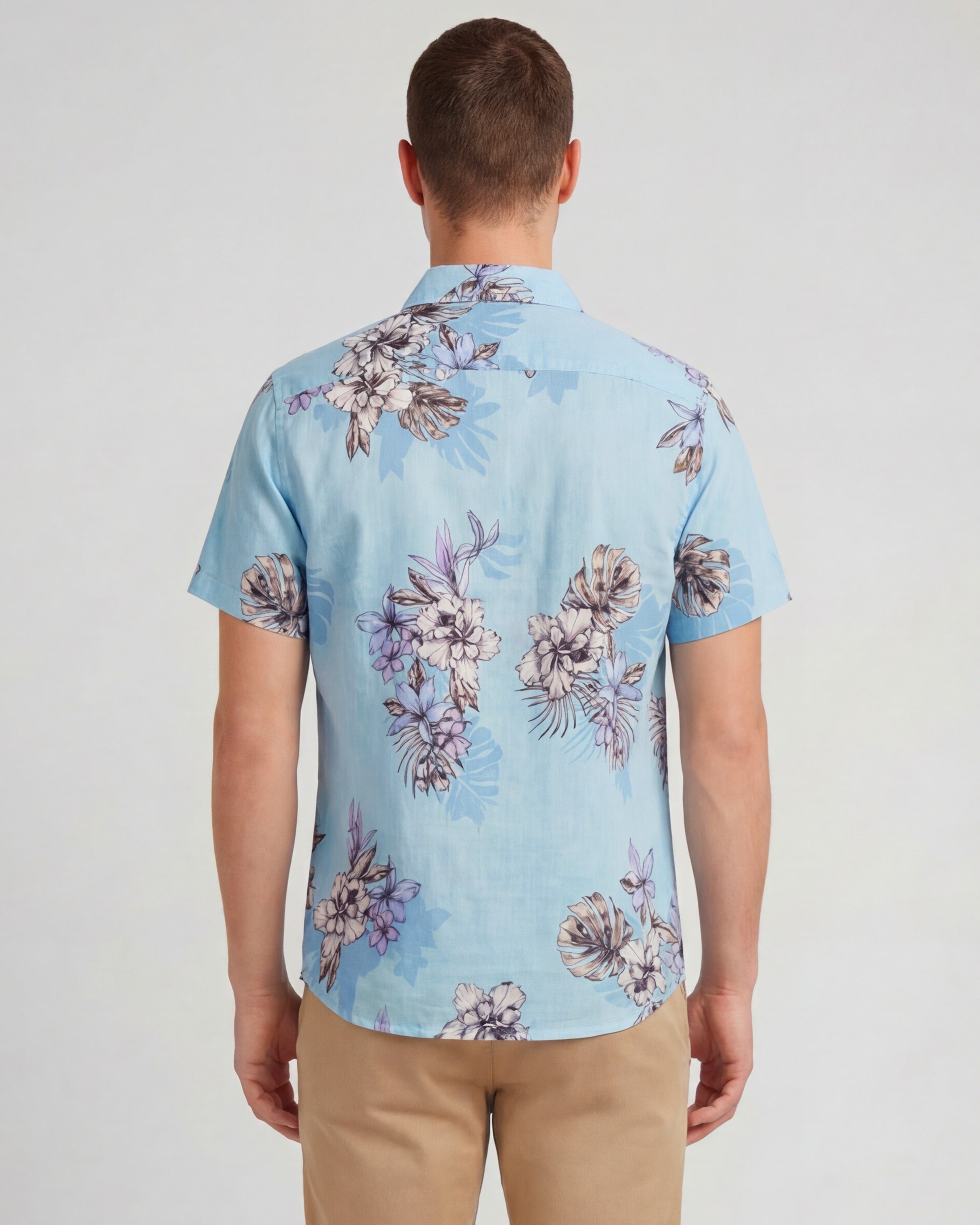 Loic Floral Button Up Exotic Teal