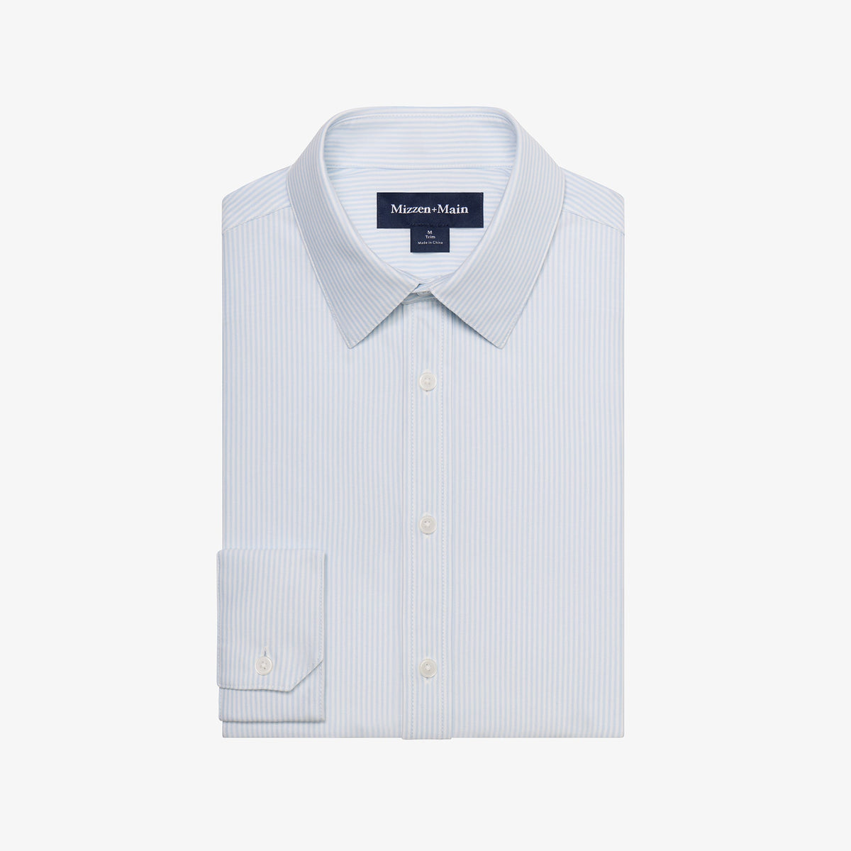 Newport LS Dress Shirt Cloud Blue Banker Stripe