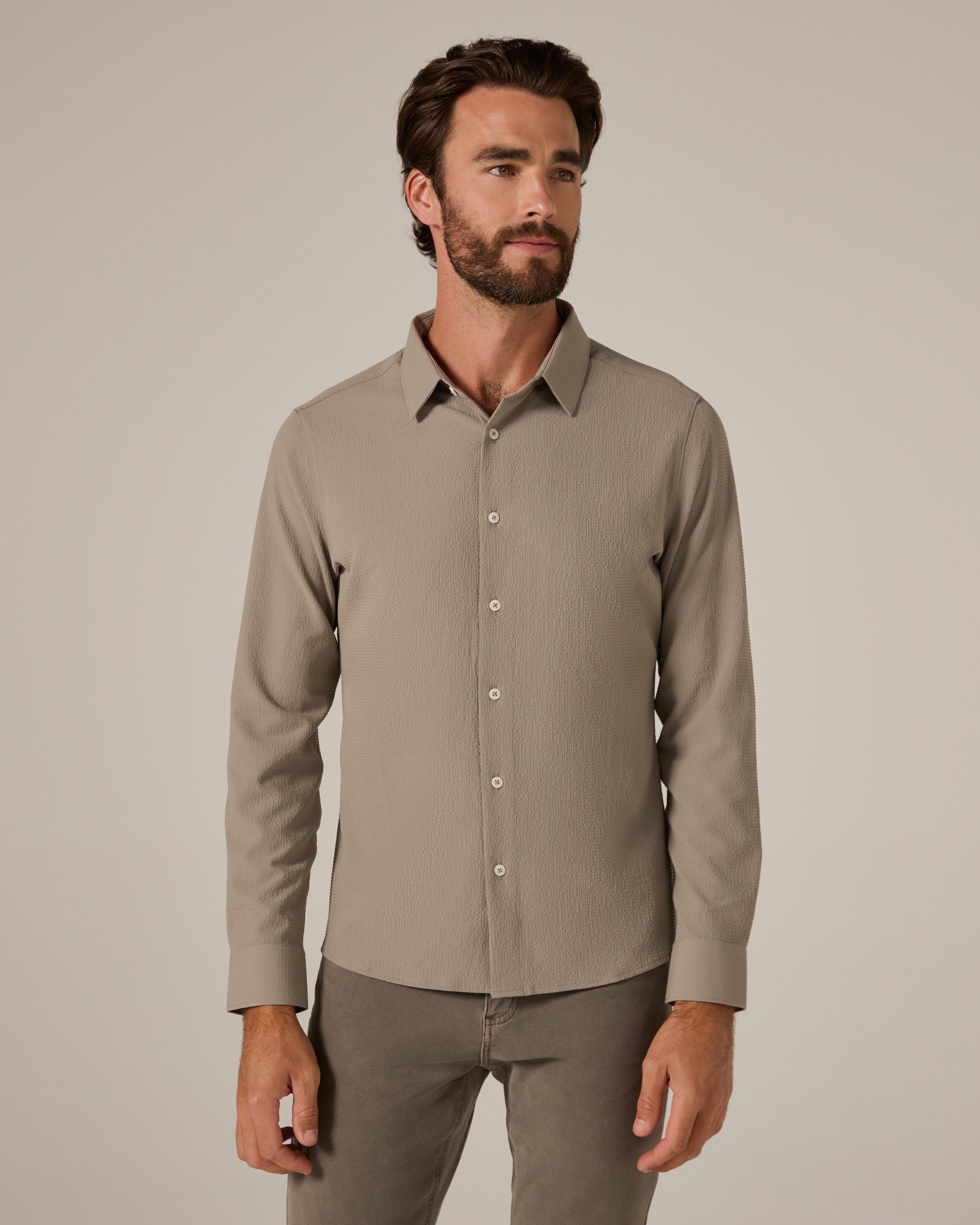 Drayton Long Sleeve Shirt Stone