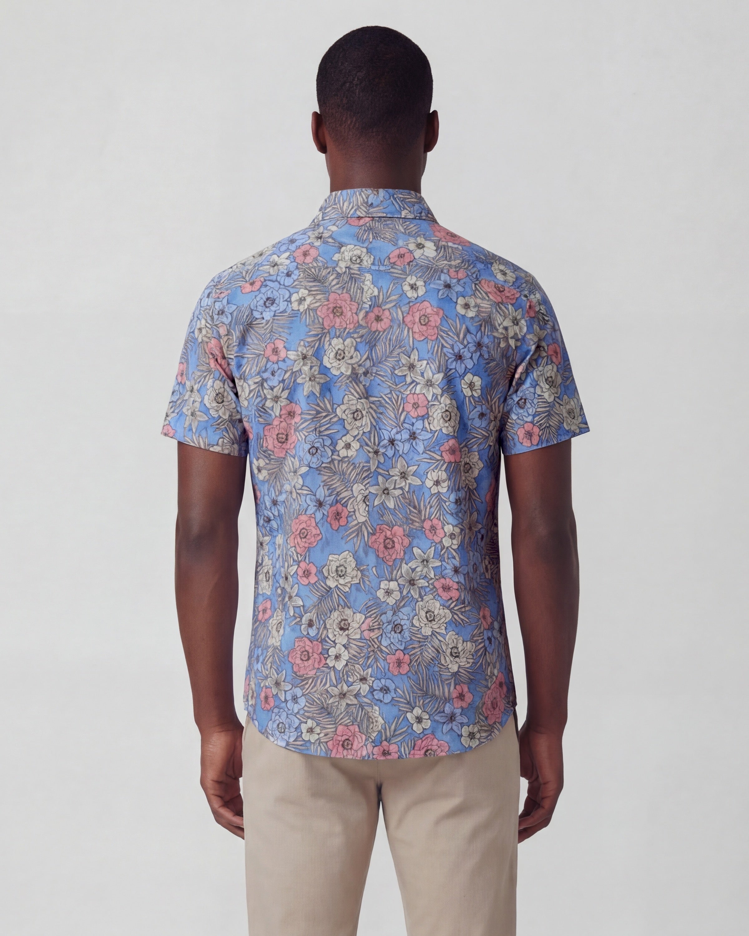 Scott Tropical Mix Button Up Royal
