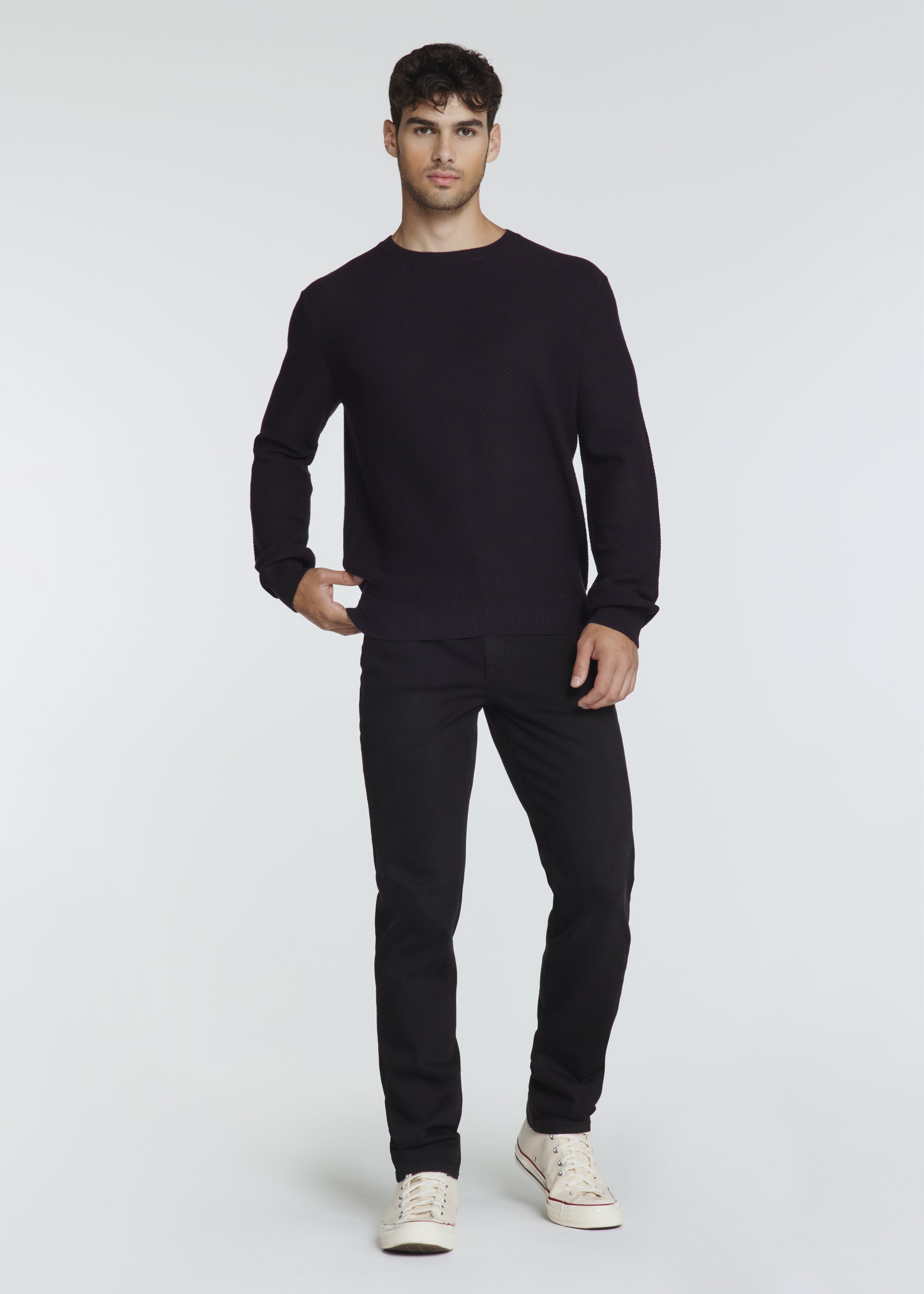 Brentwood Knit Crewneck Sweater Plum
