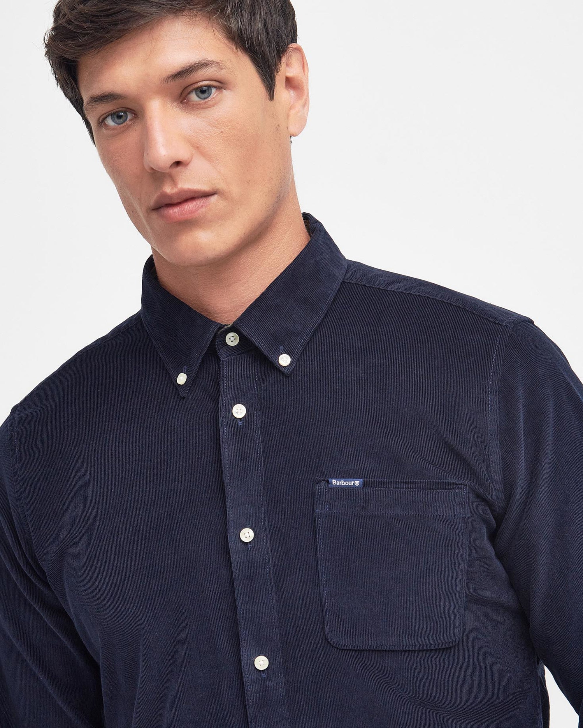 Ramsey Tailored Cord Shirt Navy