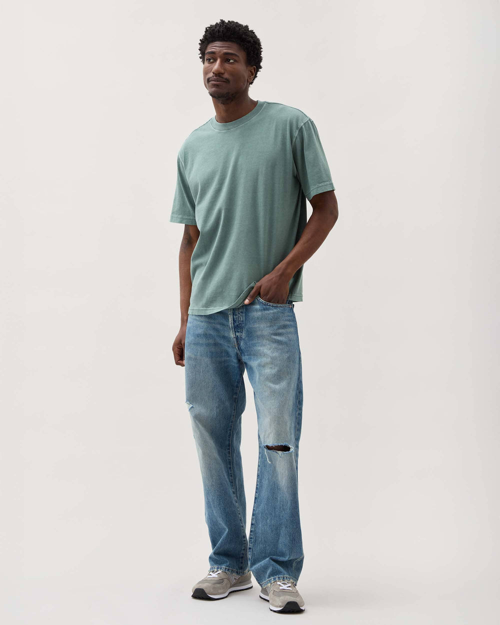 Relaxed Short Sleeve Tee Sage Leaf
