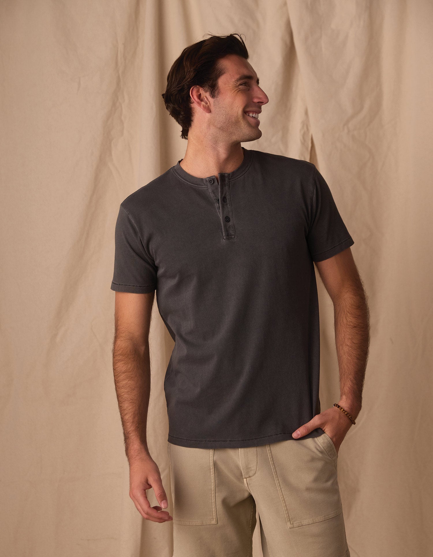 Normal Jersey Henley Tee Shadow