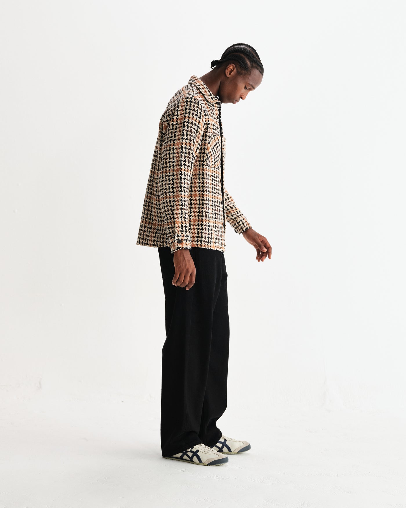 Whiting Overshirt - Houndstooth Weave Natural