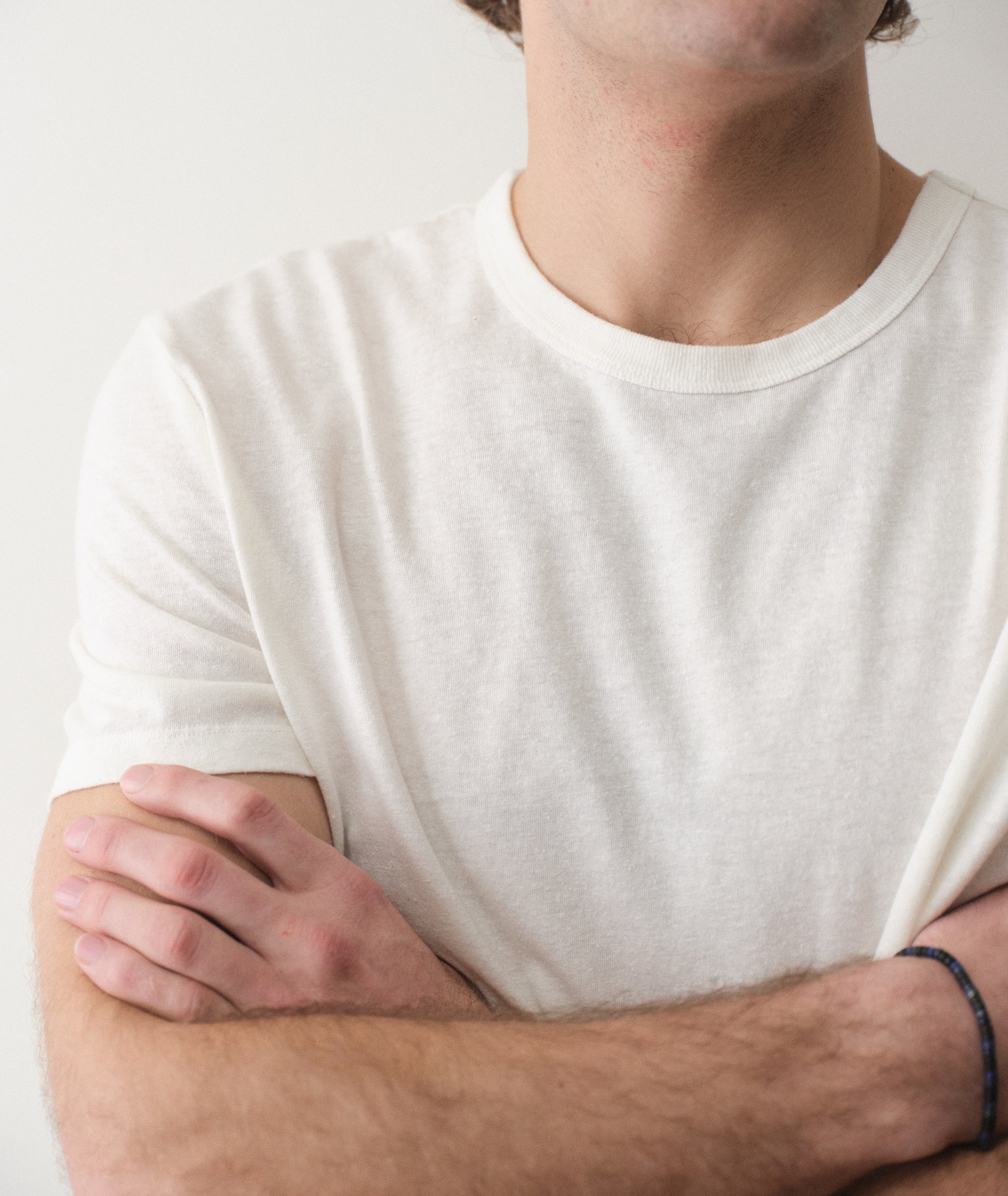 Relaxed Hemp Cotton Tee White