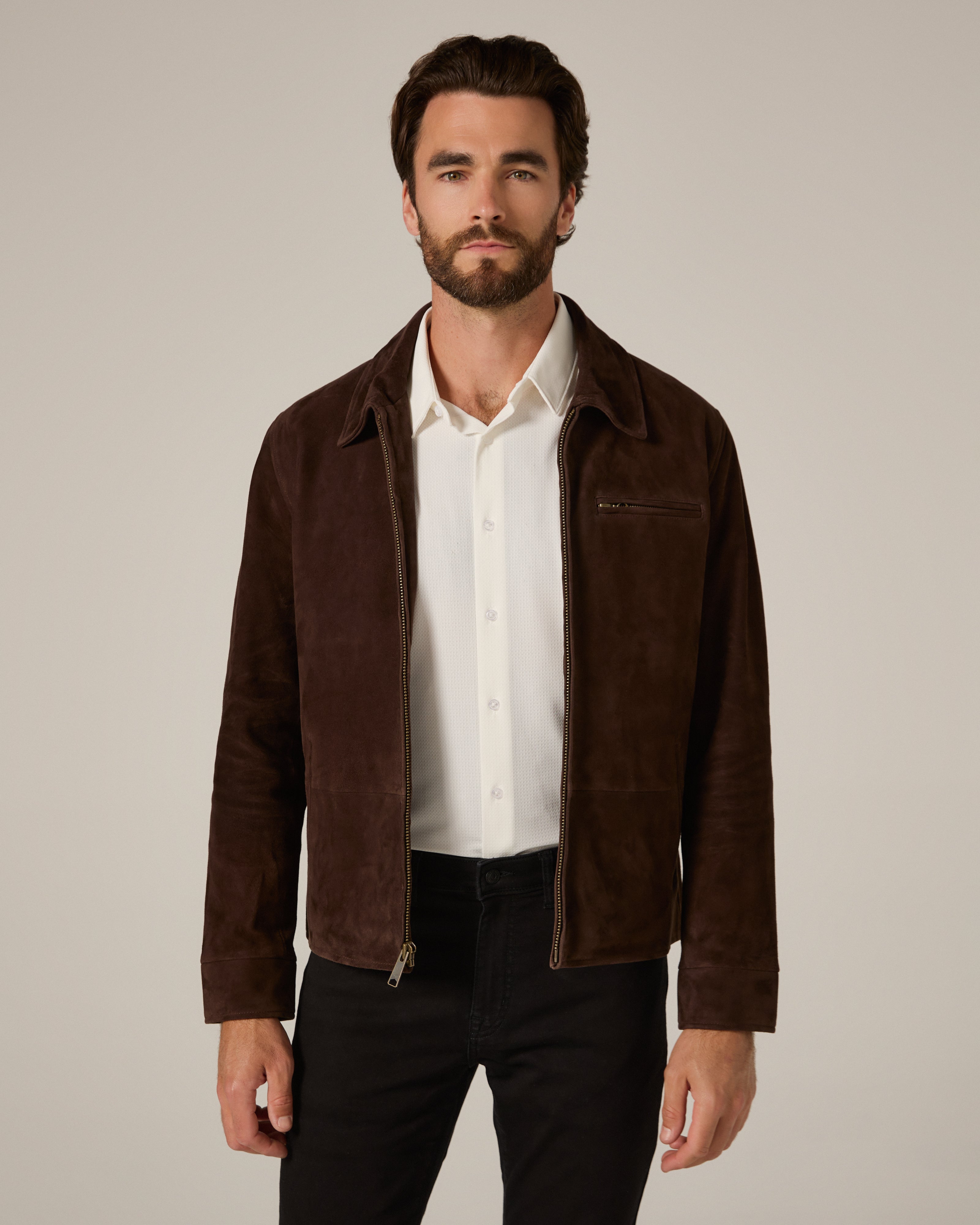Drifter Leather Jacket Chocolate