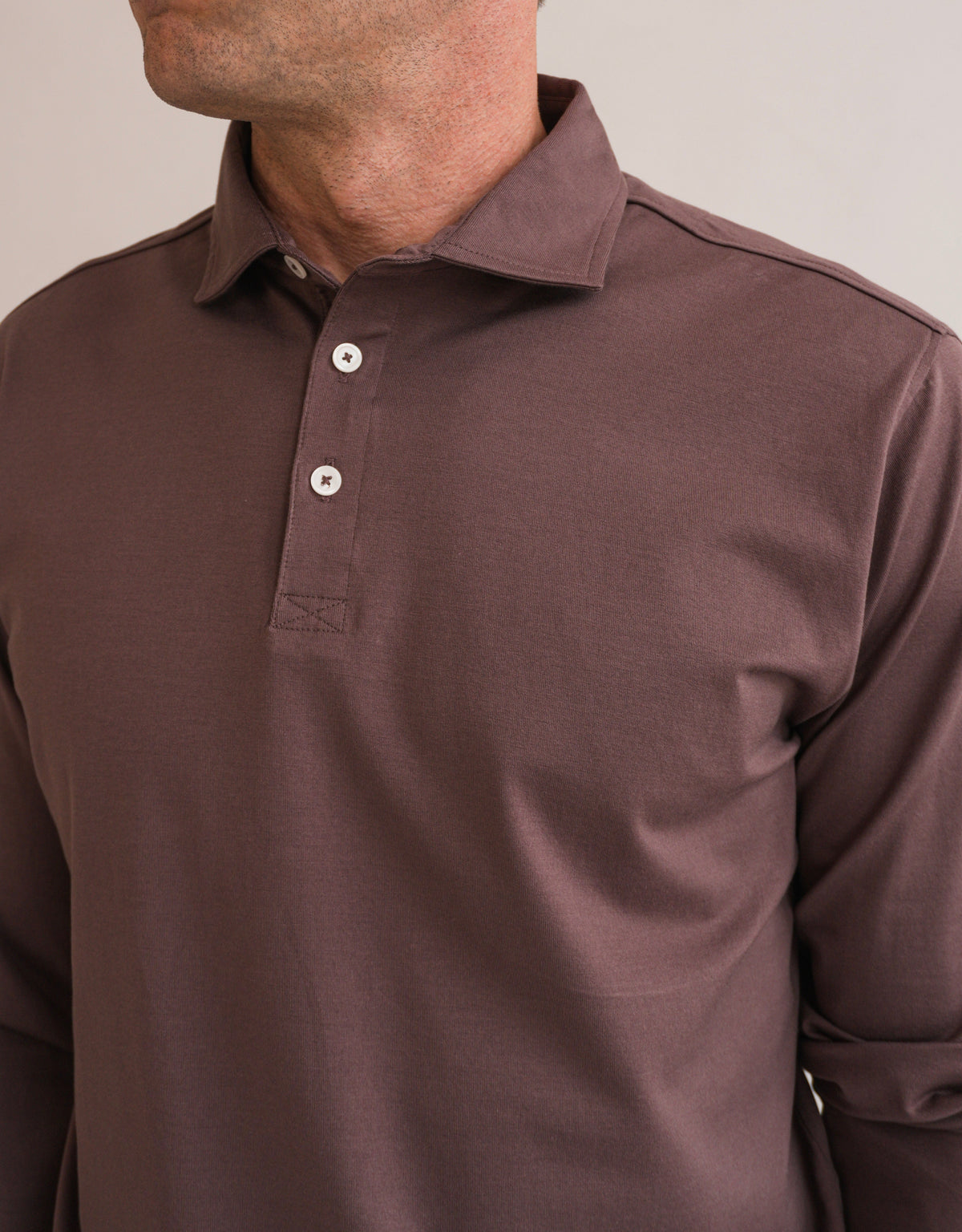 Luxe Pima LS Polo Sparrow