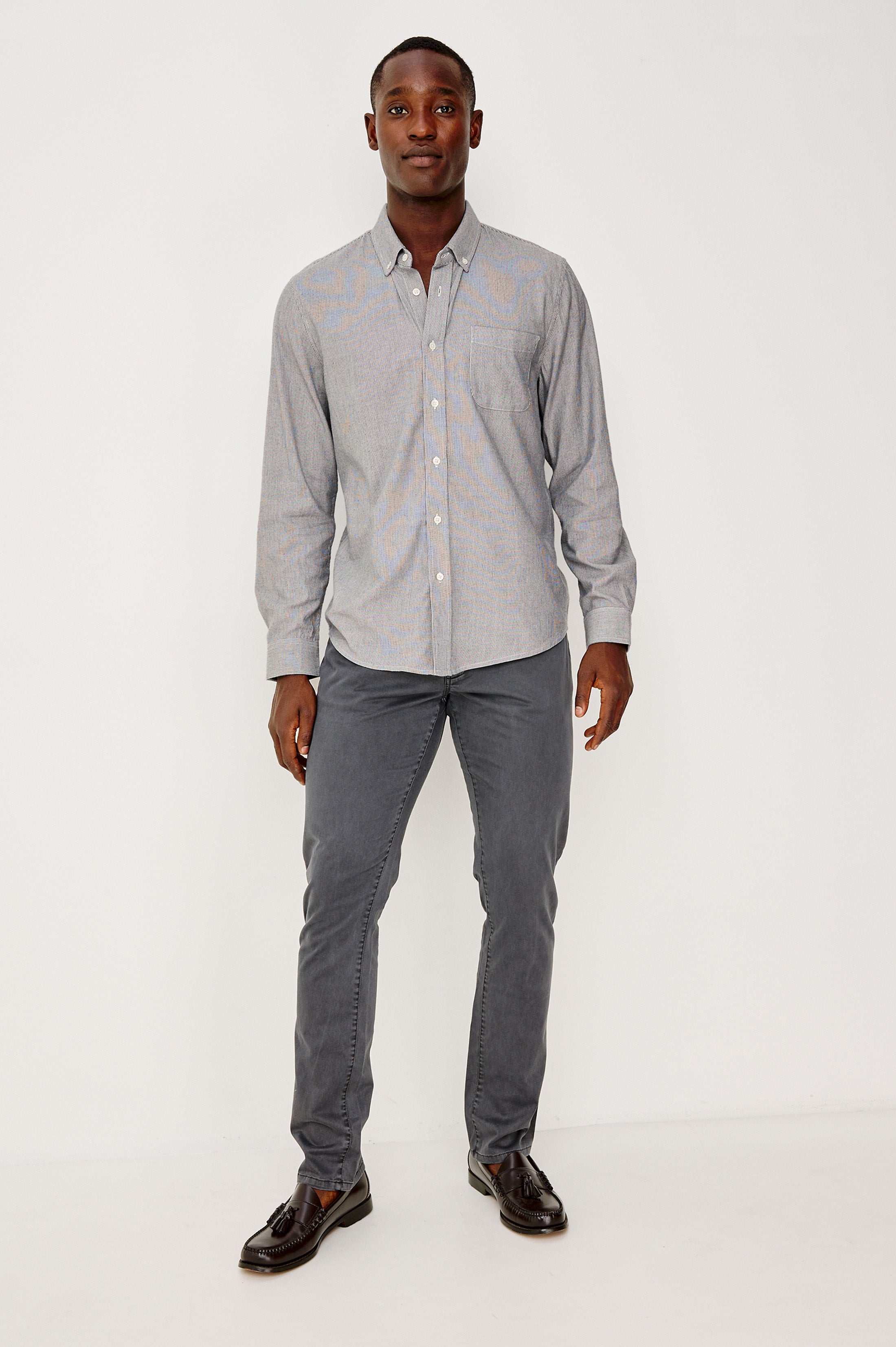 Vance Shirt Navy Rope Stripe