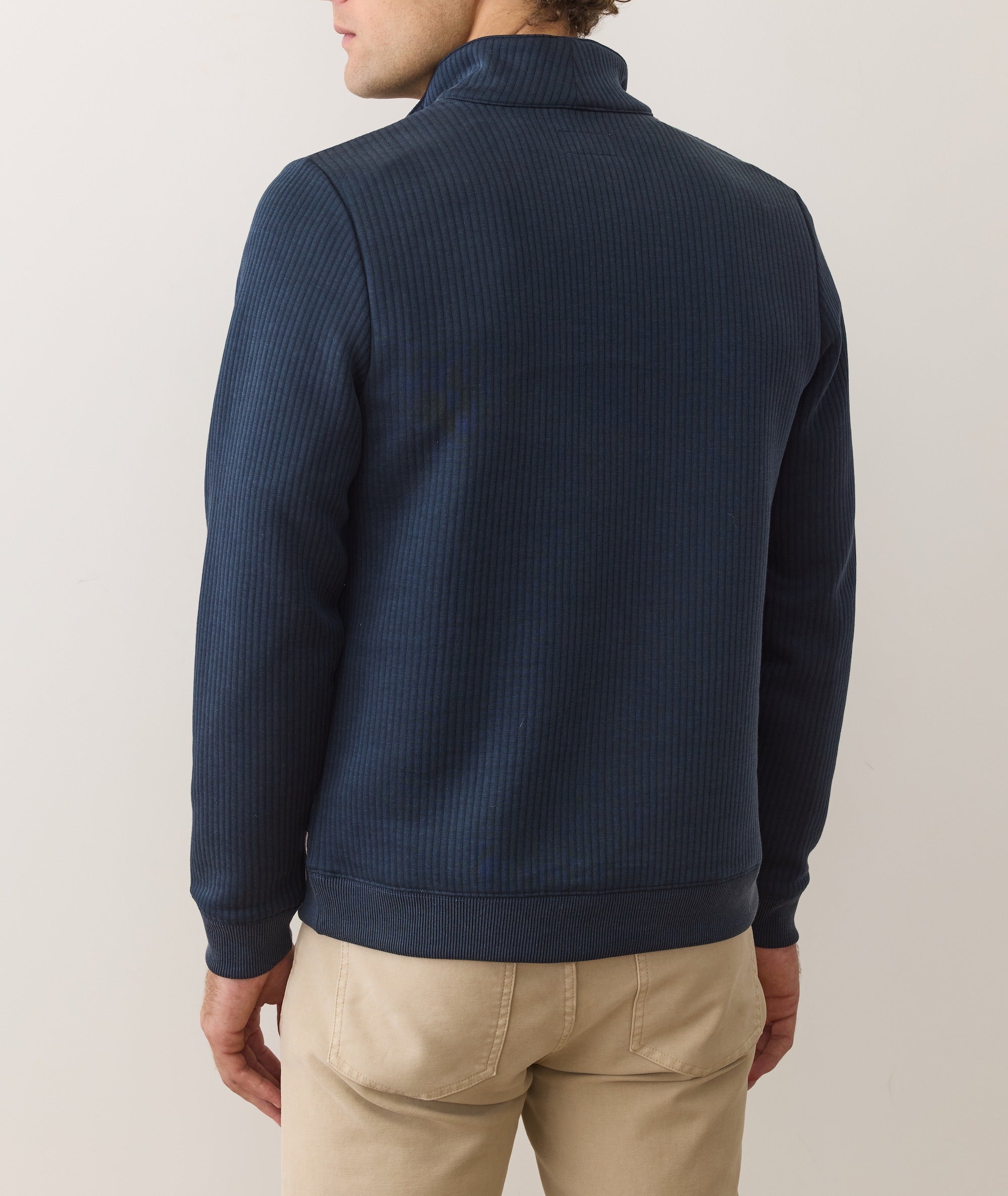Corbet Quilted Quarter Zip Navy