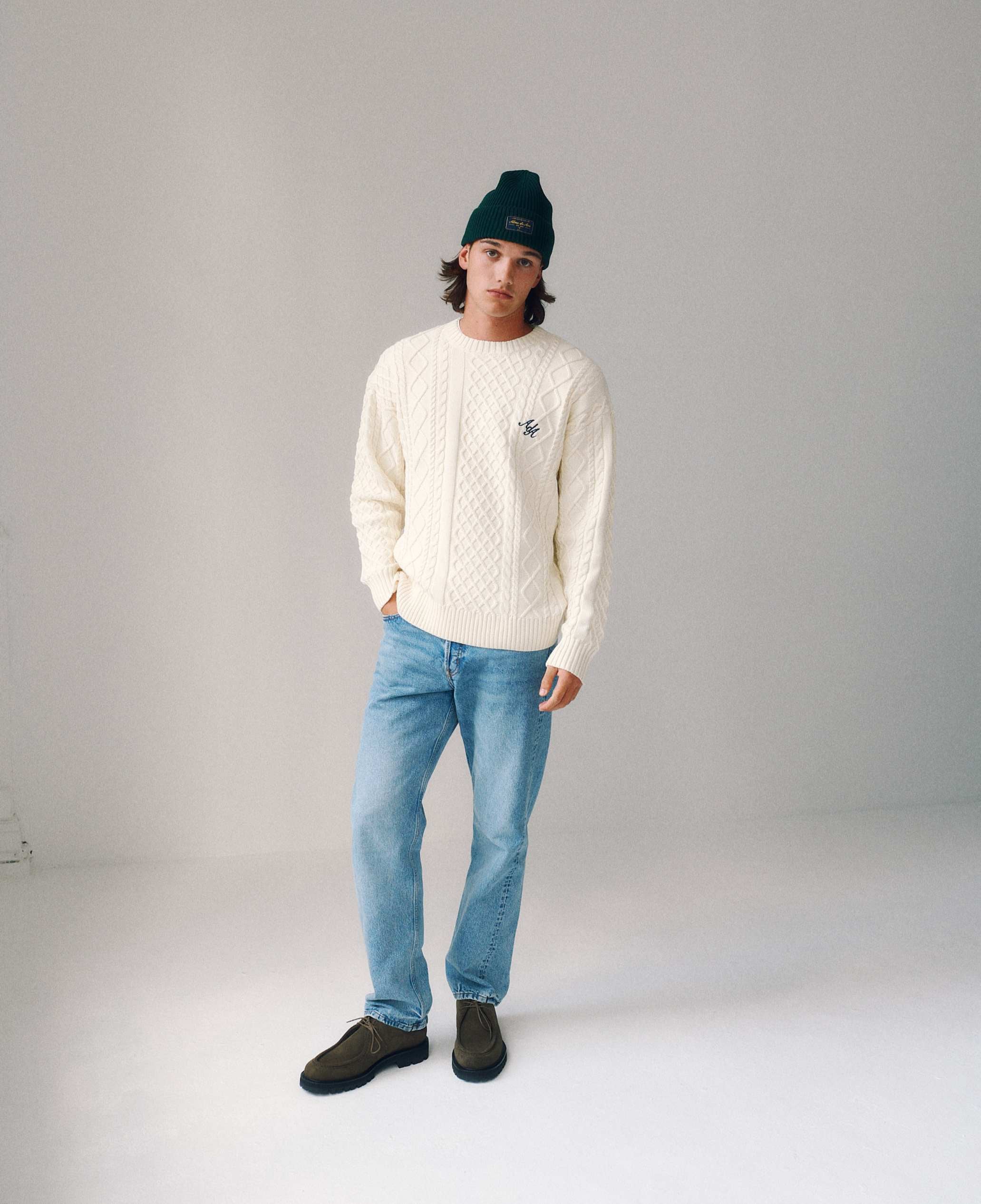 Lucia Knitted Crew Cream