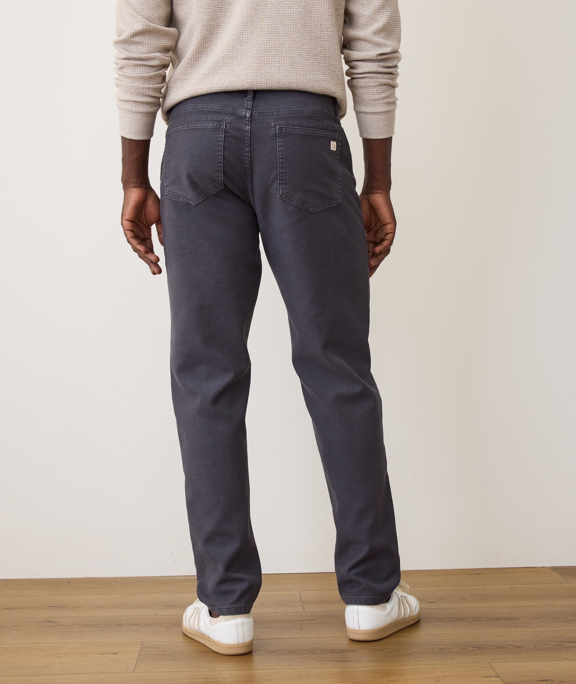 Slim Straight Flex Terry Pant Faded Navy