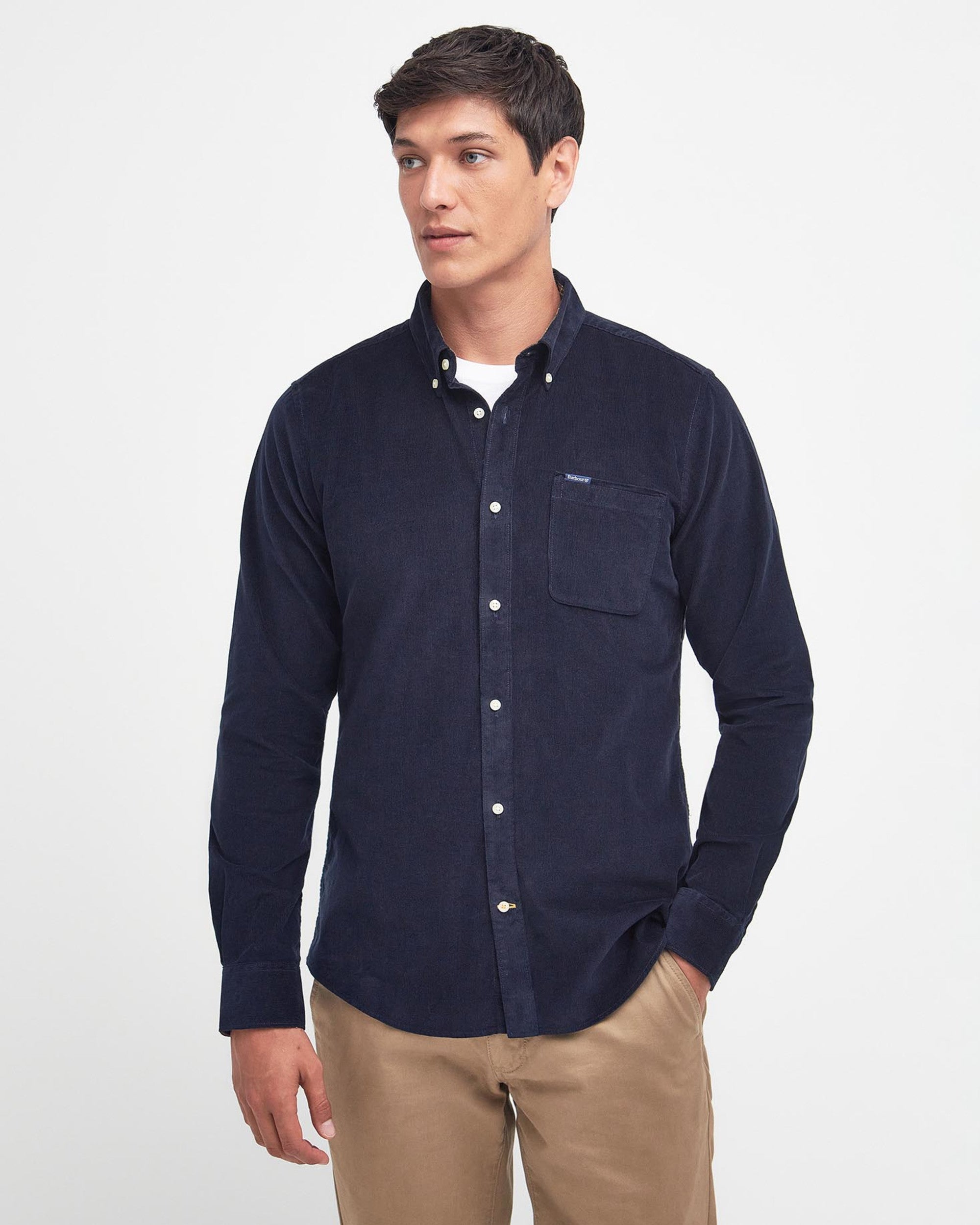Ramsey Tailored Cord Shirt Navy