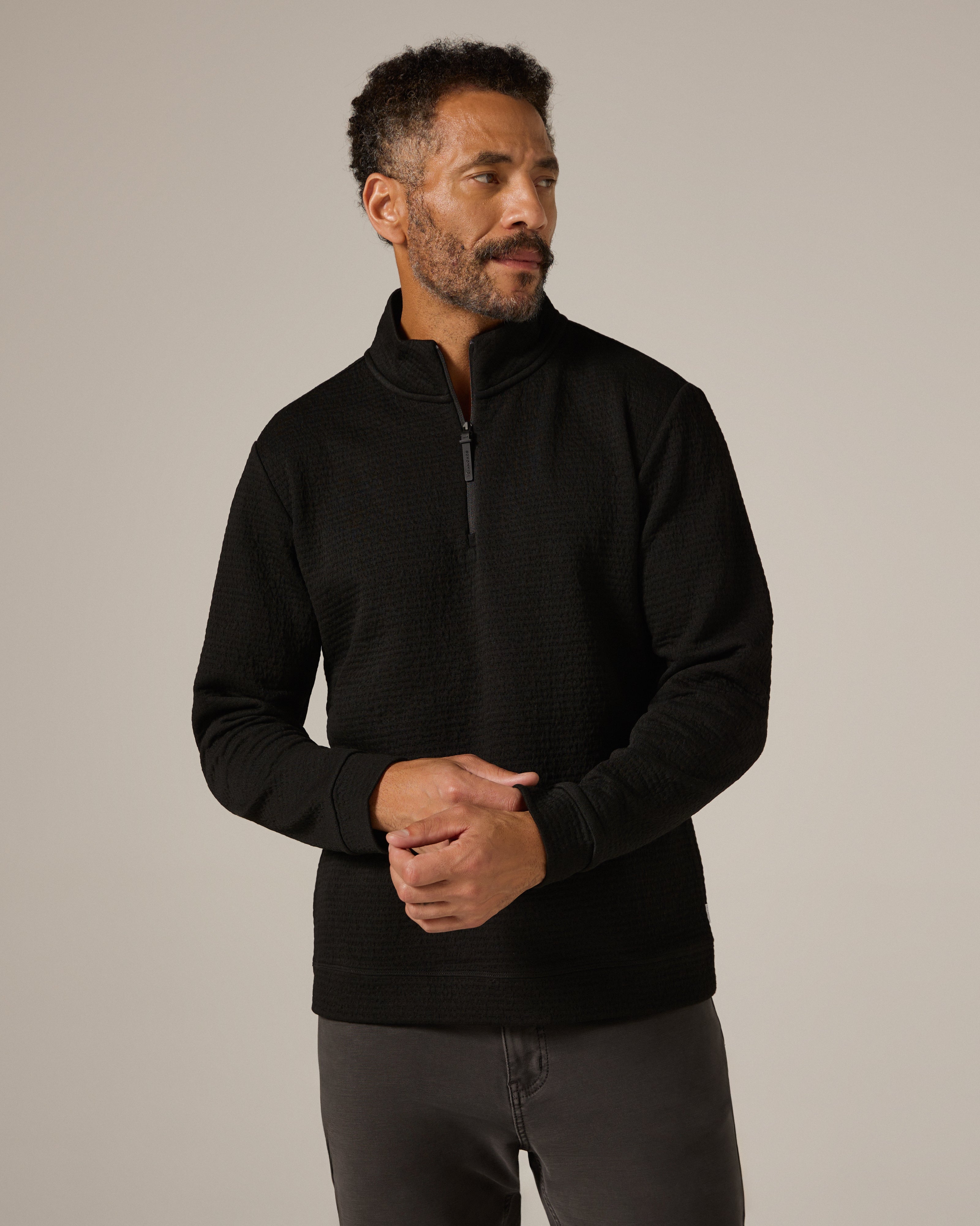 Elevate Quarter Zip Black