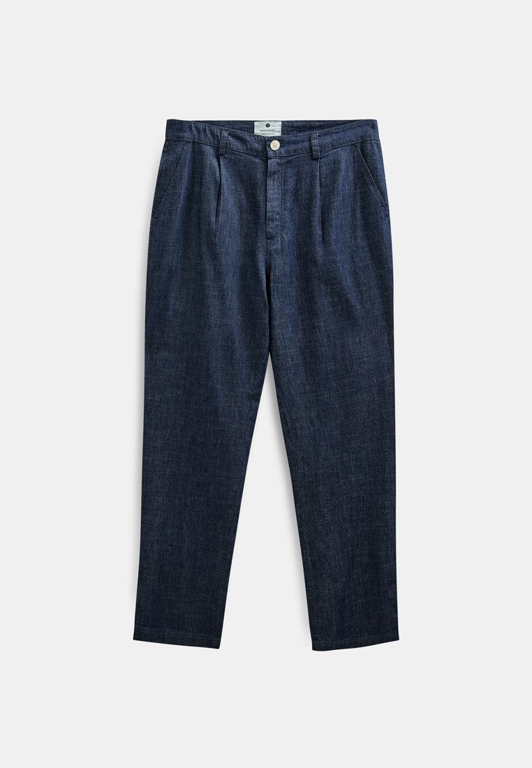 Akjan Chambray Pants Sky Captain