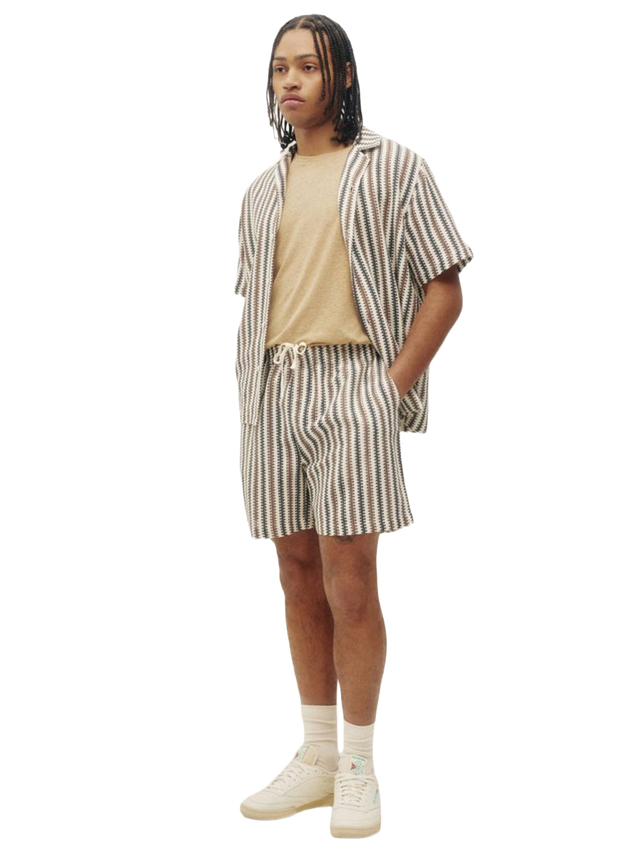 Zig Zag Camp Shirt Brown